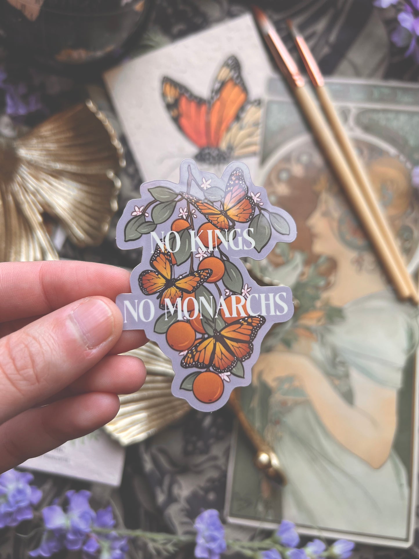 No Kings No Monarchs Stickers