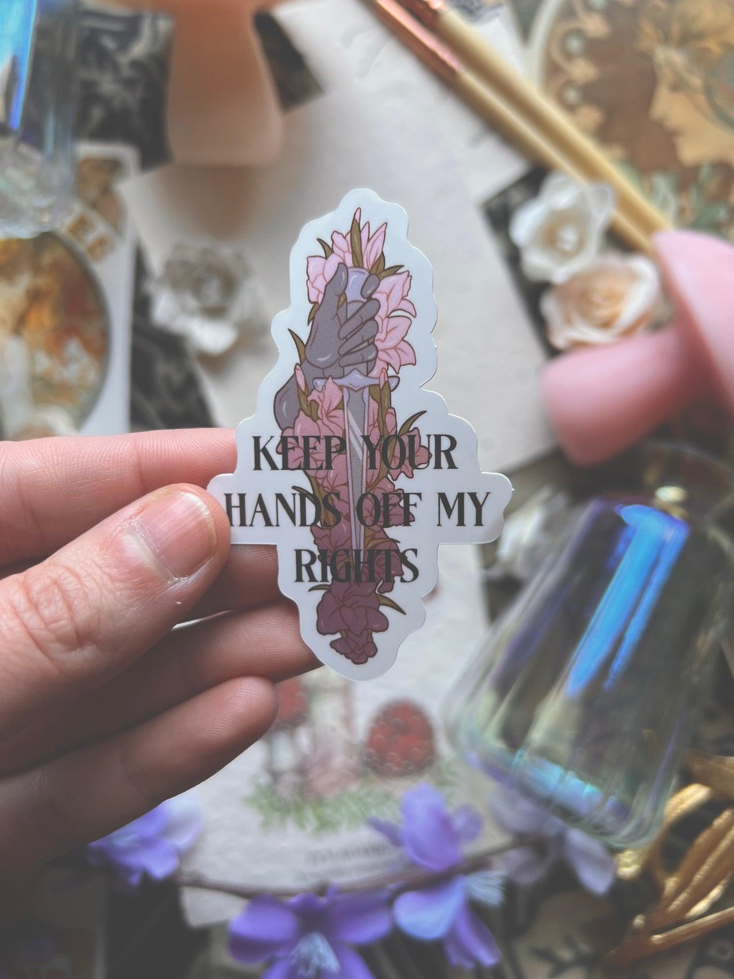 Keep Your Hands Off My Rights Sticker