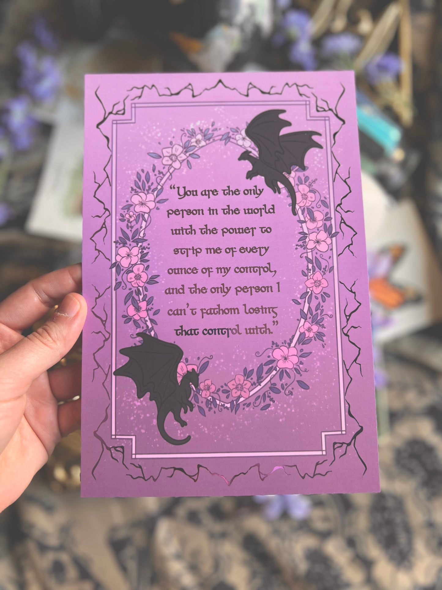 Onyx Storm Foiled Prints