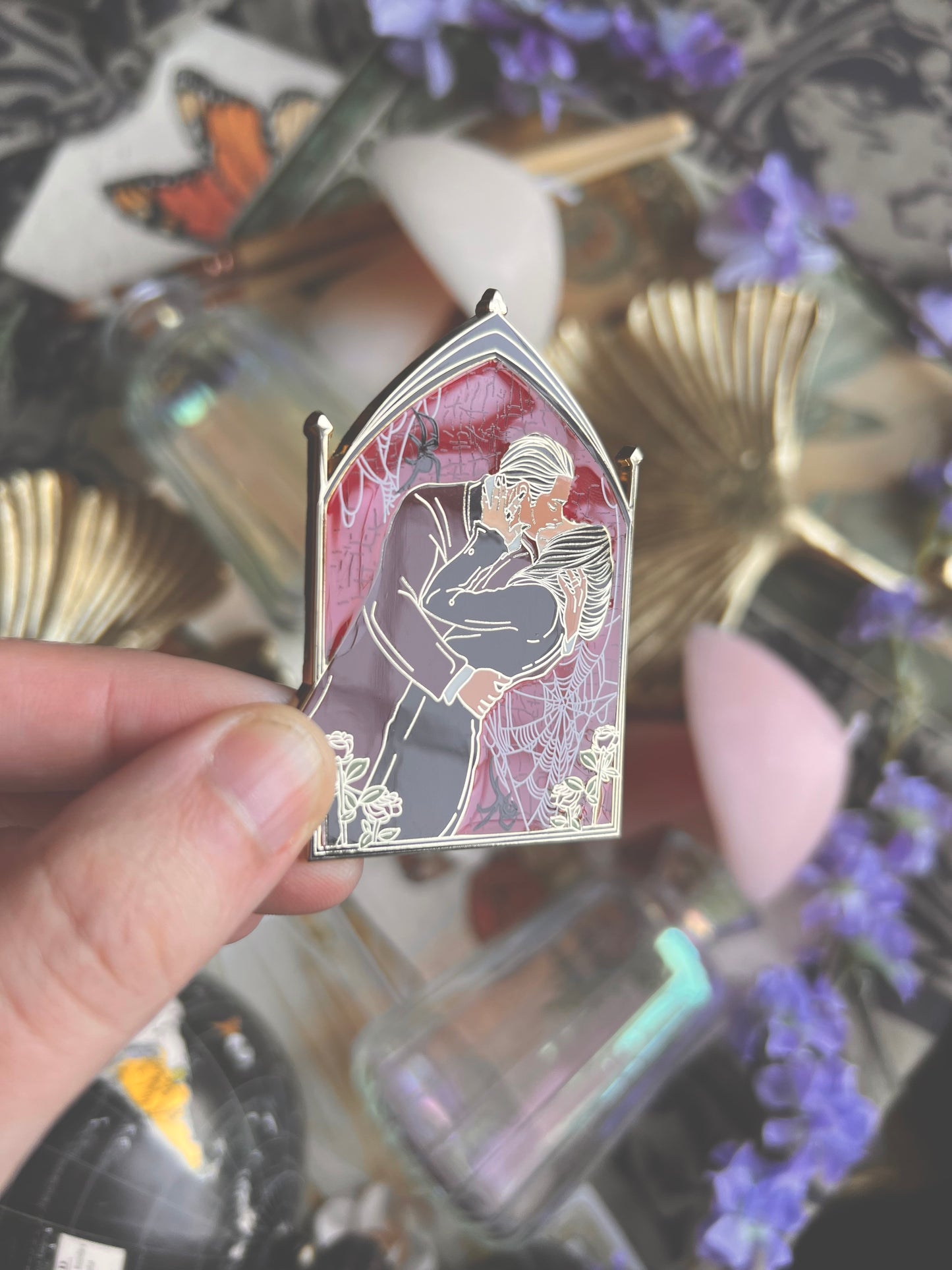 Spooky Couple Pins (Red & Black)