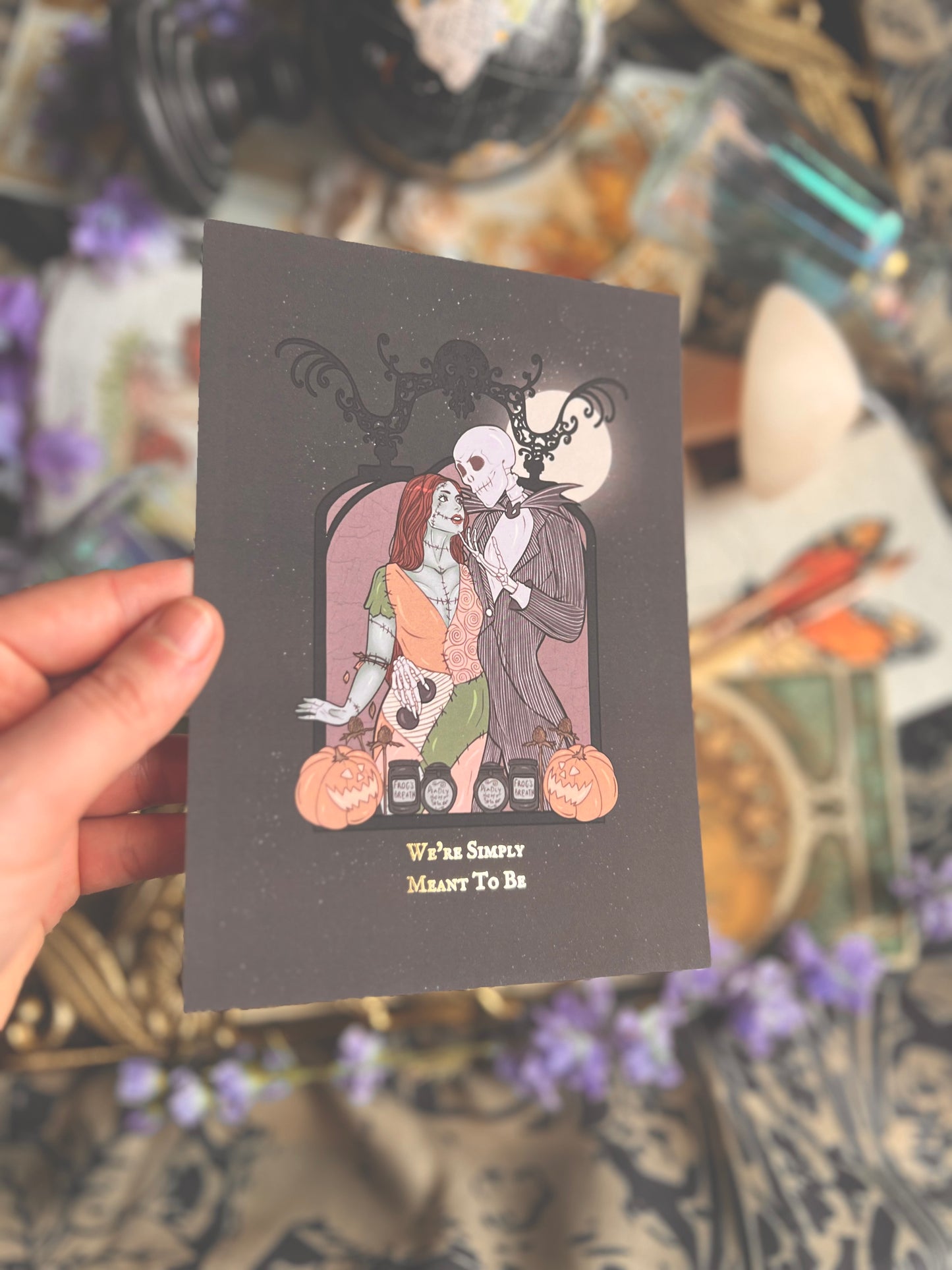 Spooky Couple Prints (Purple & White)