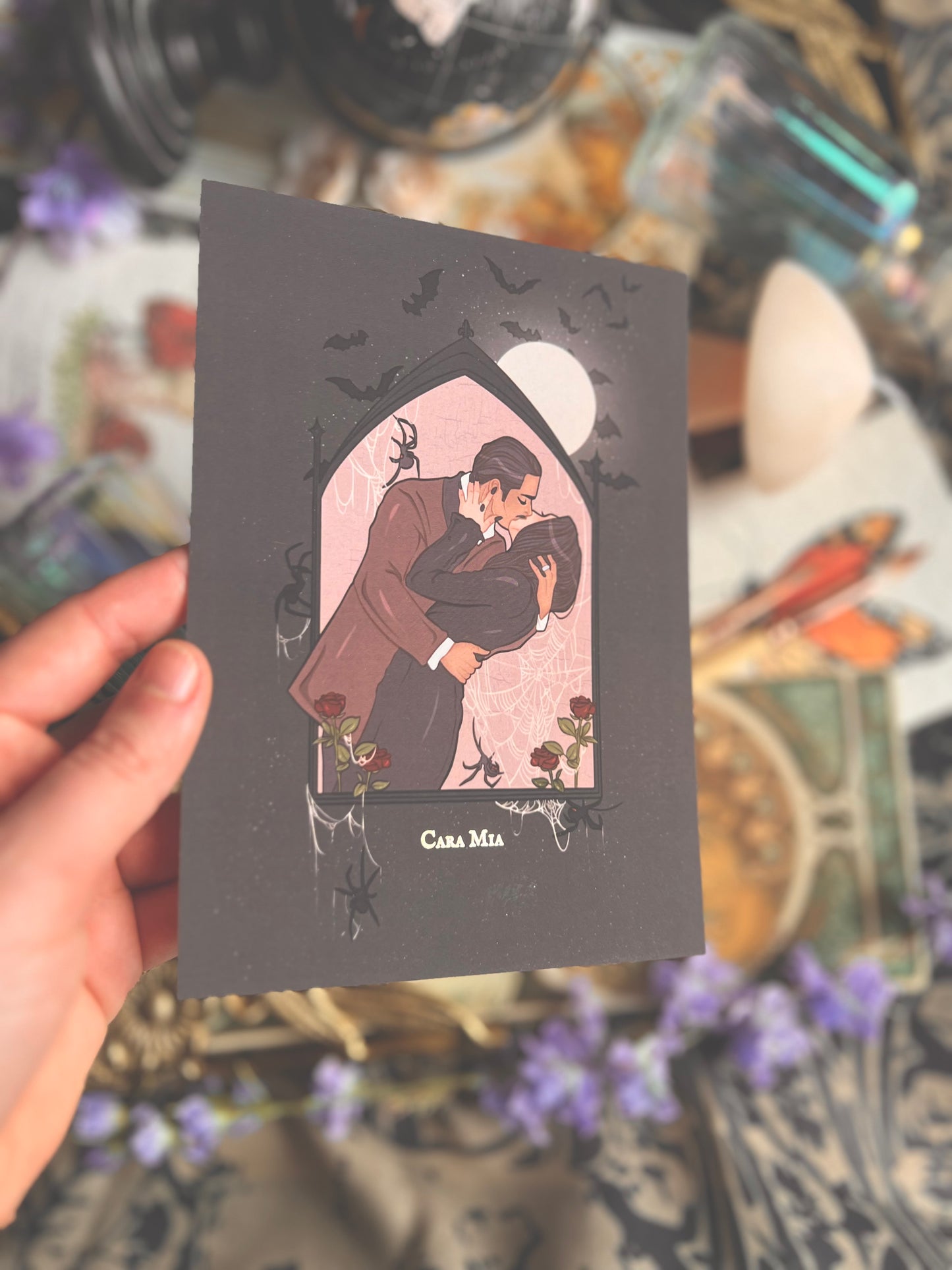 Spooky Couple Prints (Purple & White)