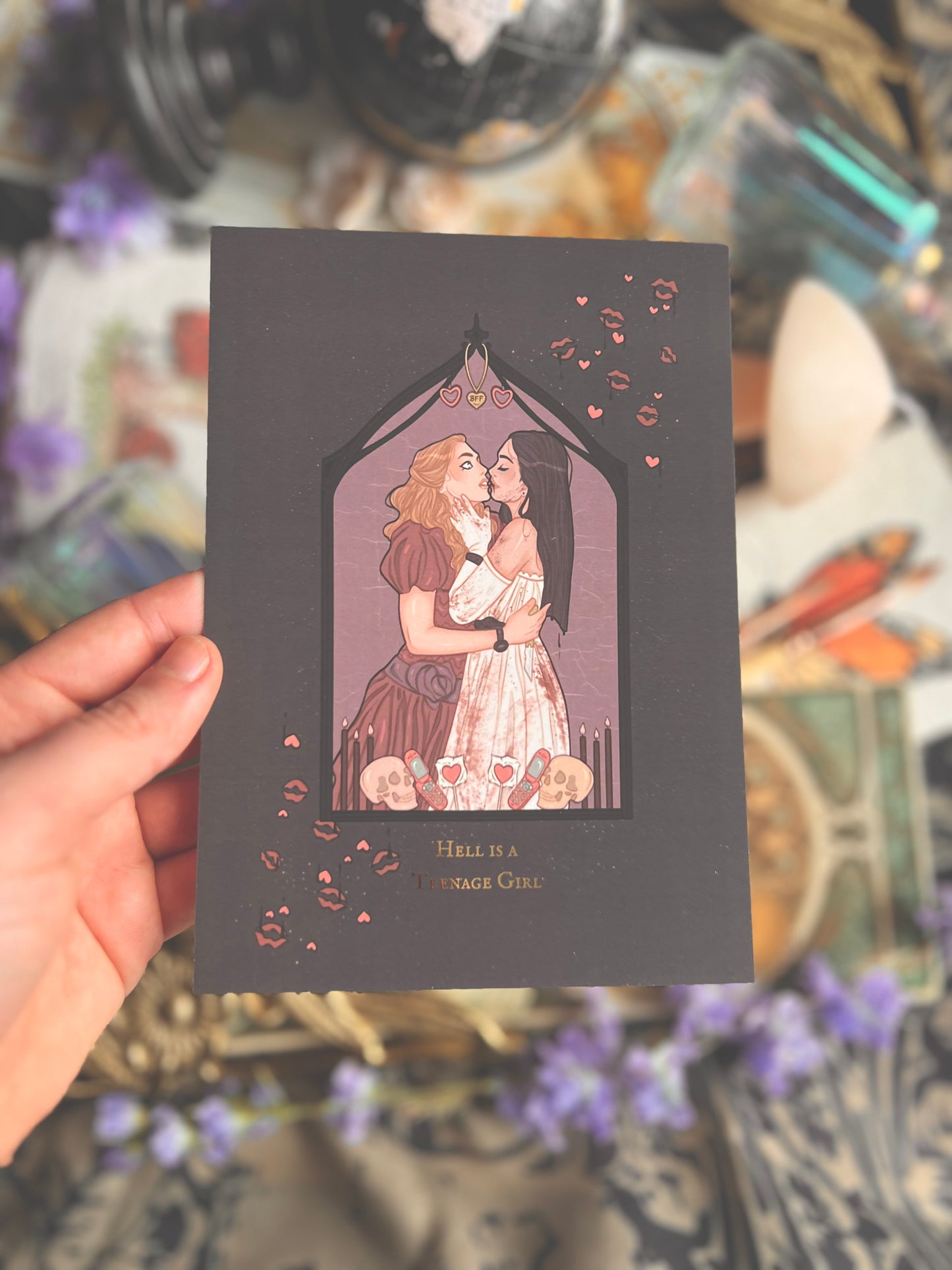 Spooky Couple Prints (Purple & White)