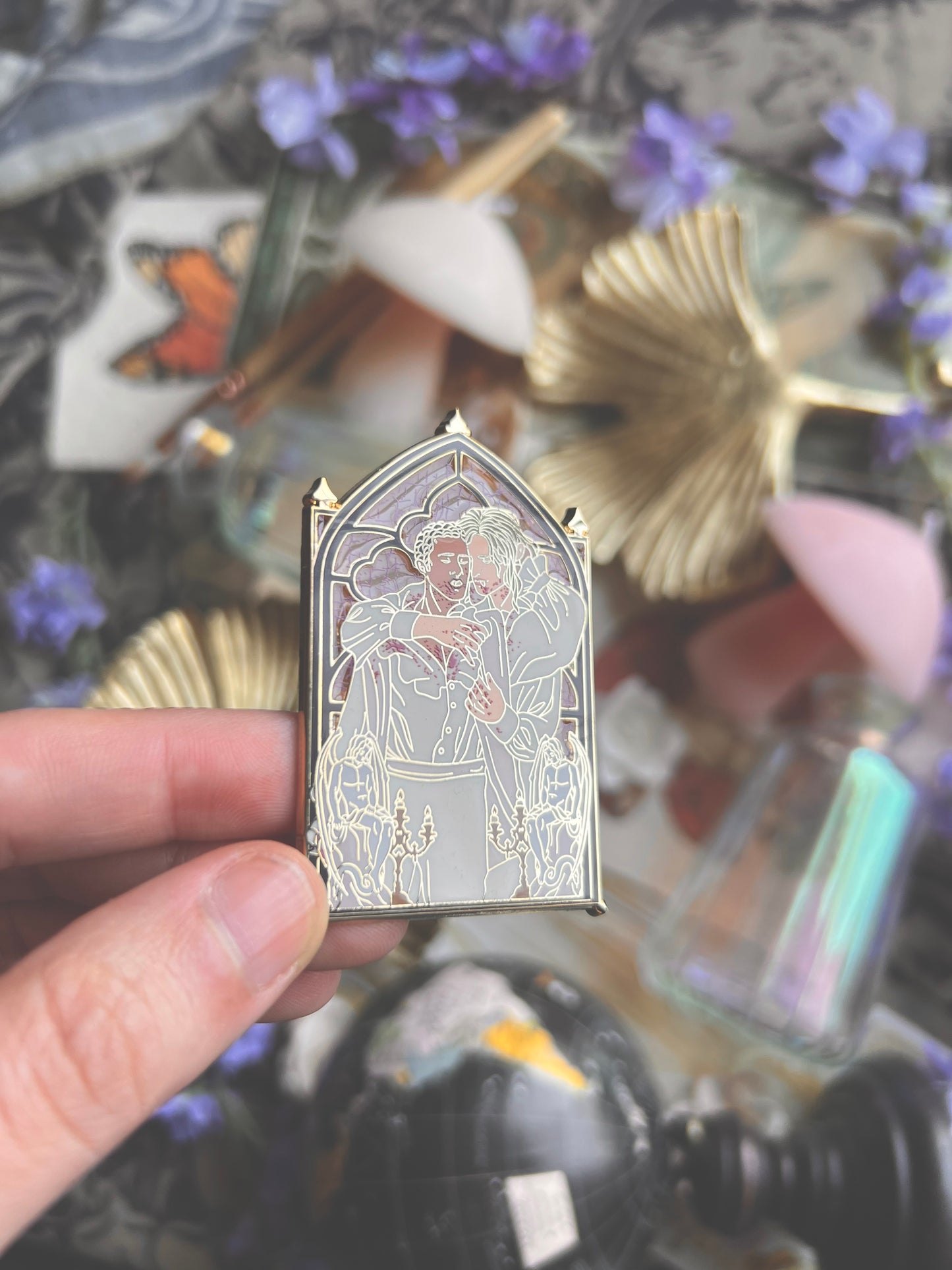 Spooky Couple Pins (Red & Black)
