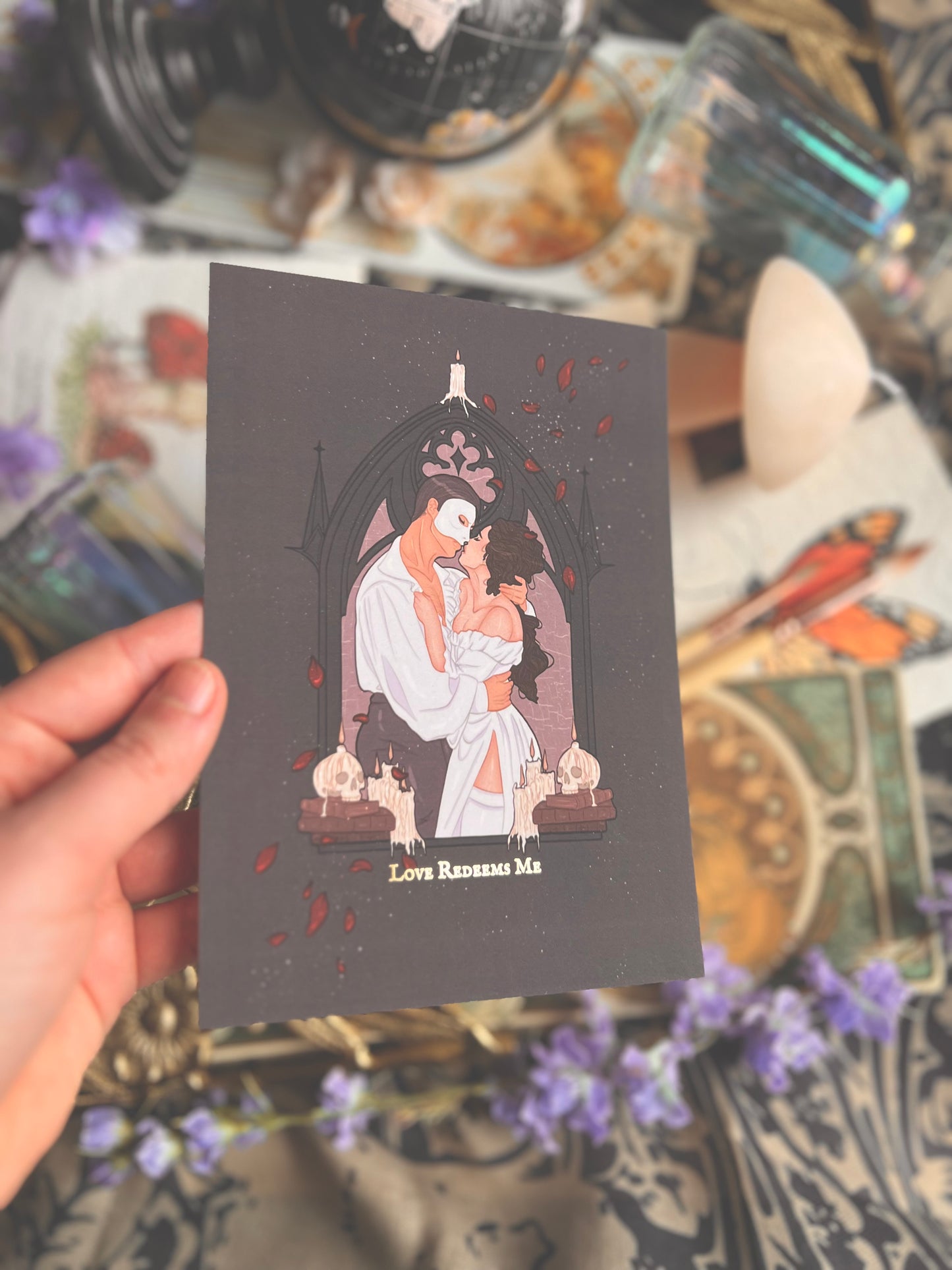 Spooky Couple Prints (Purple & White)
