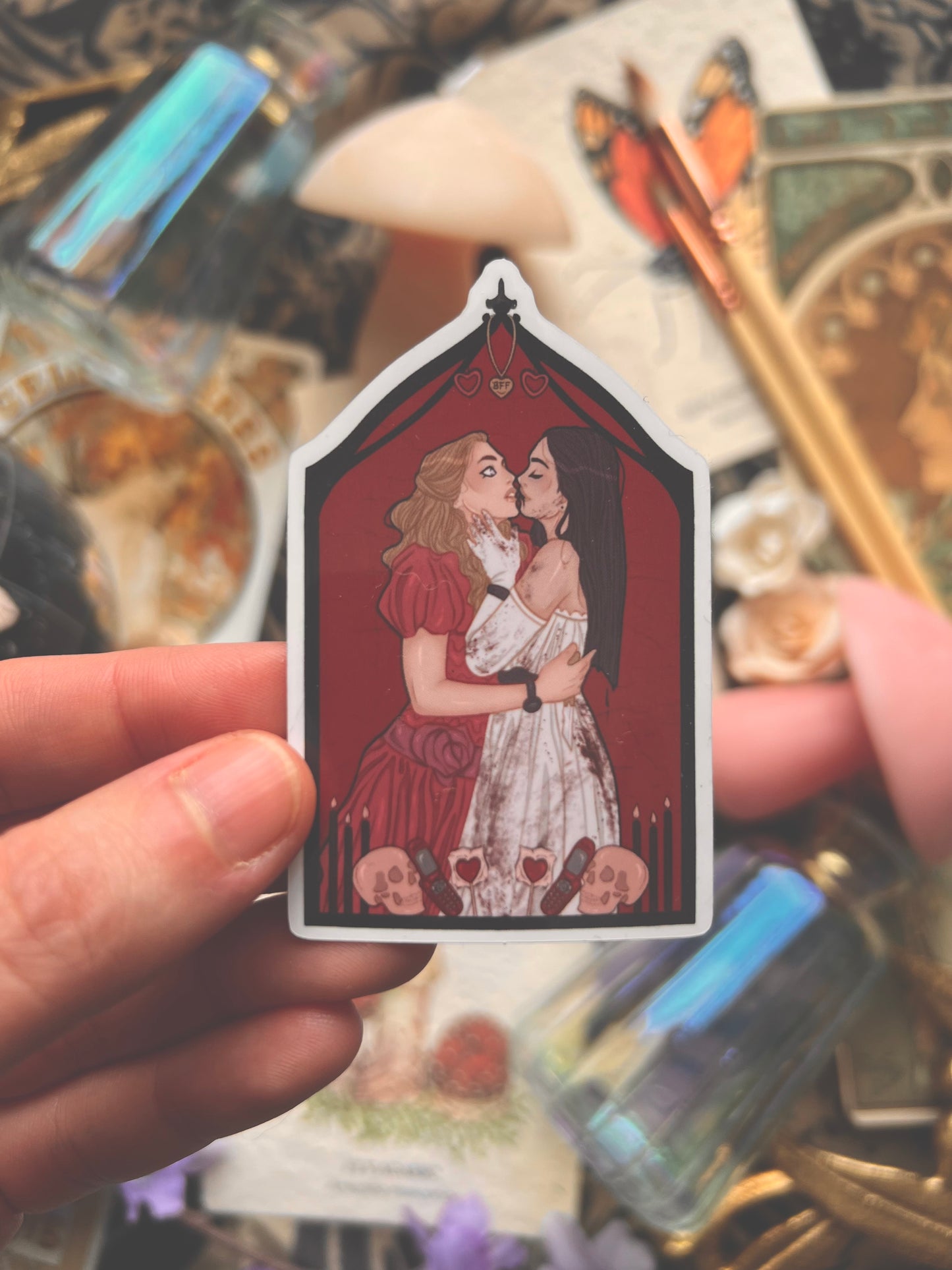Spooky Couple Stickers (Red & Black)