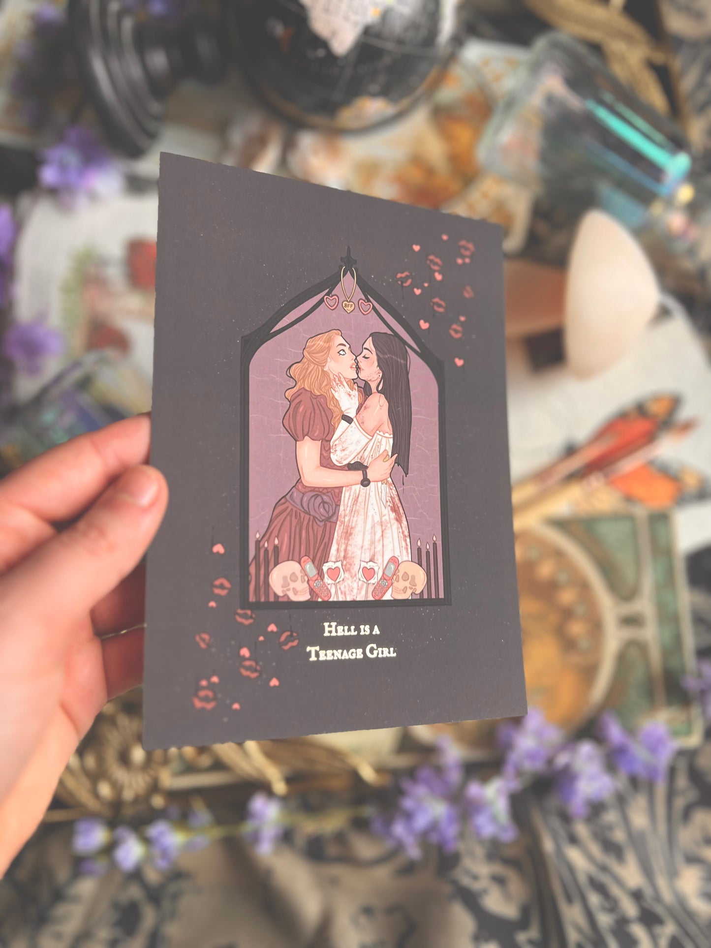 Spooky Couple Prints (Purple & White)