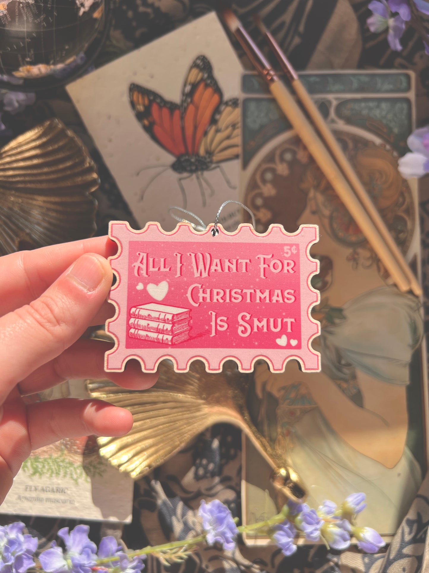 Bookish Wooden Ornaments