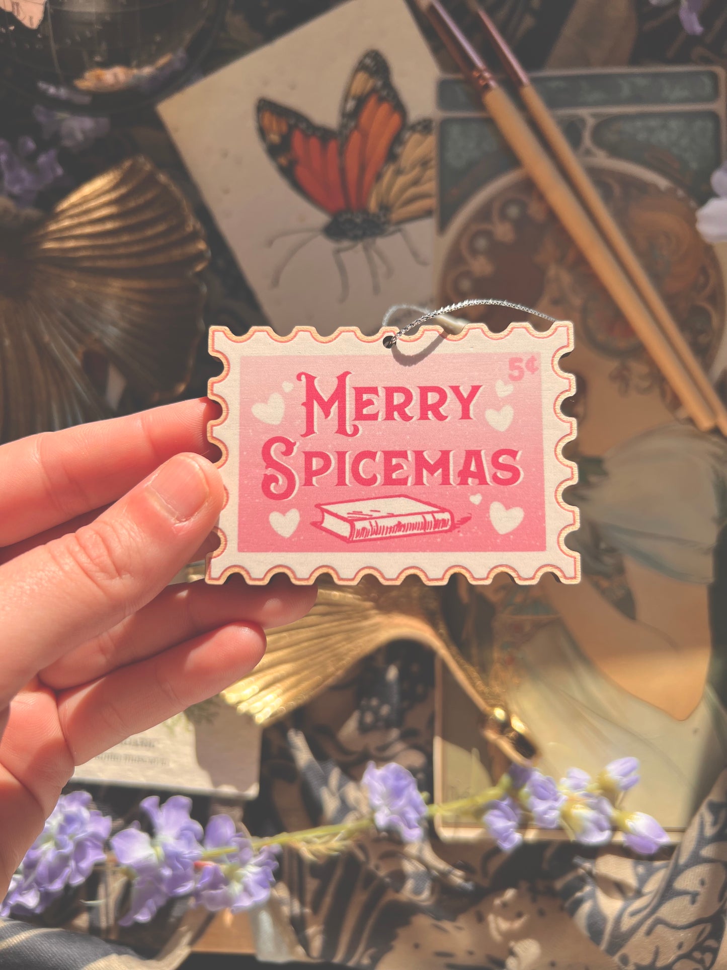 Bookish Wooden Ornaments
