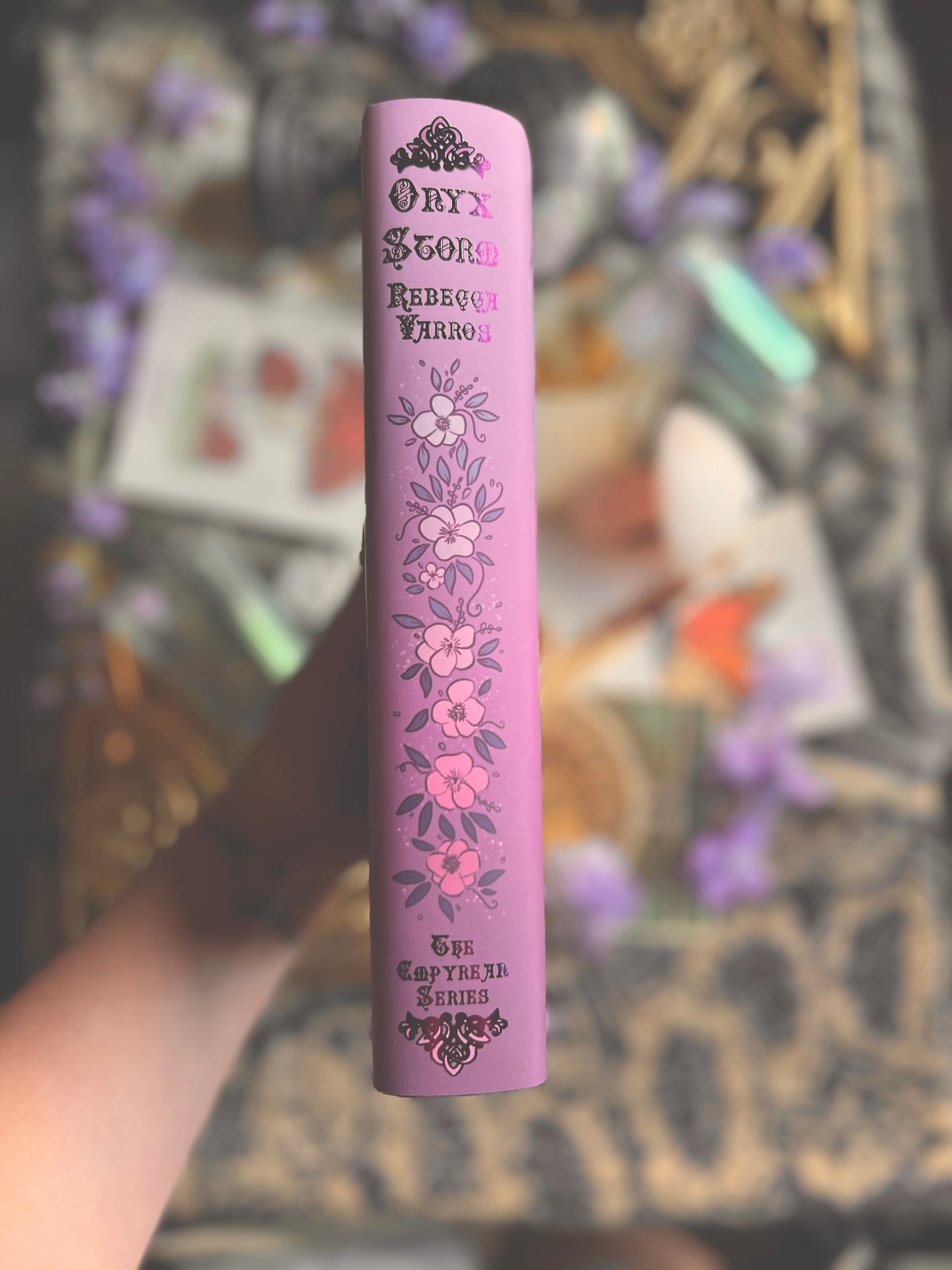 Onyx Storm Purple Foil Dust Jacket
