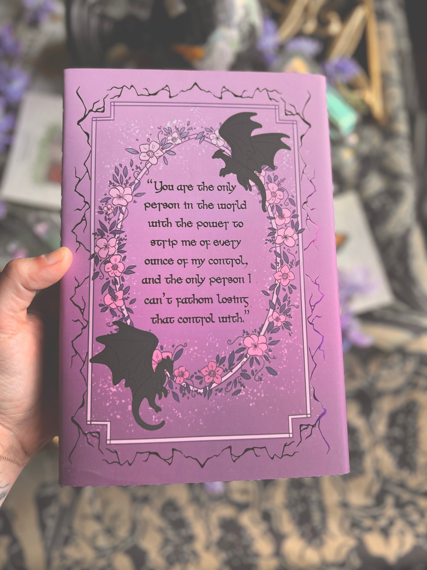 Onyx Storm Purple Foil Dust Jacket