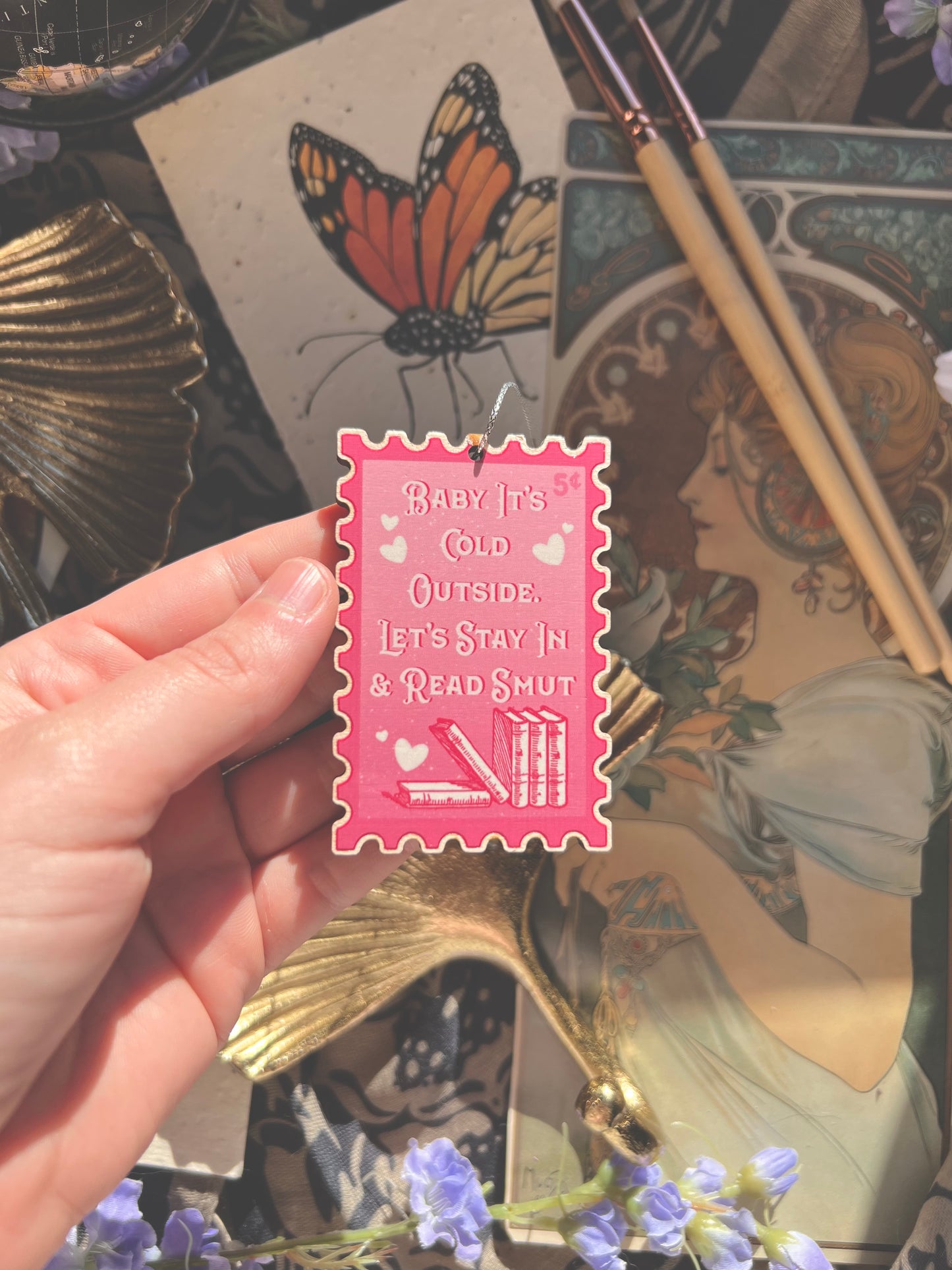 Bookish Wooden Ornaments