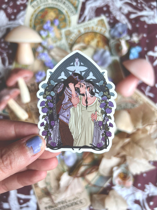 Aragorn and Arwen Sticker