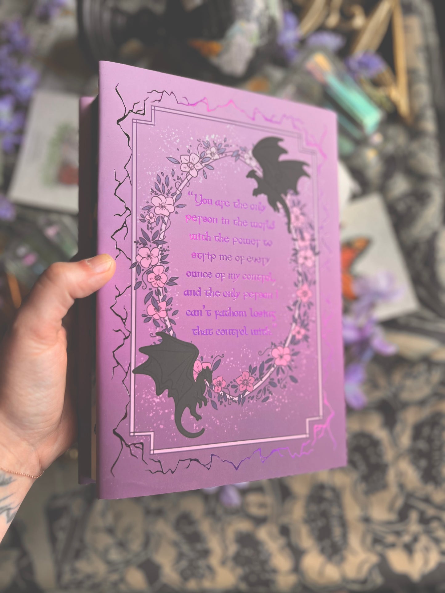 Onyx Storm Purple Foil Dust Jacket