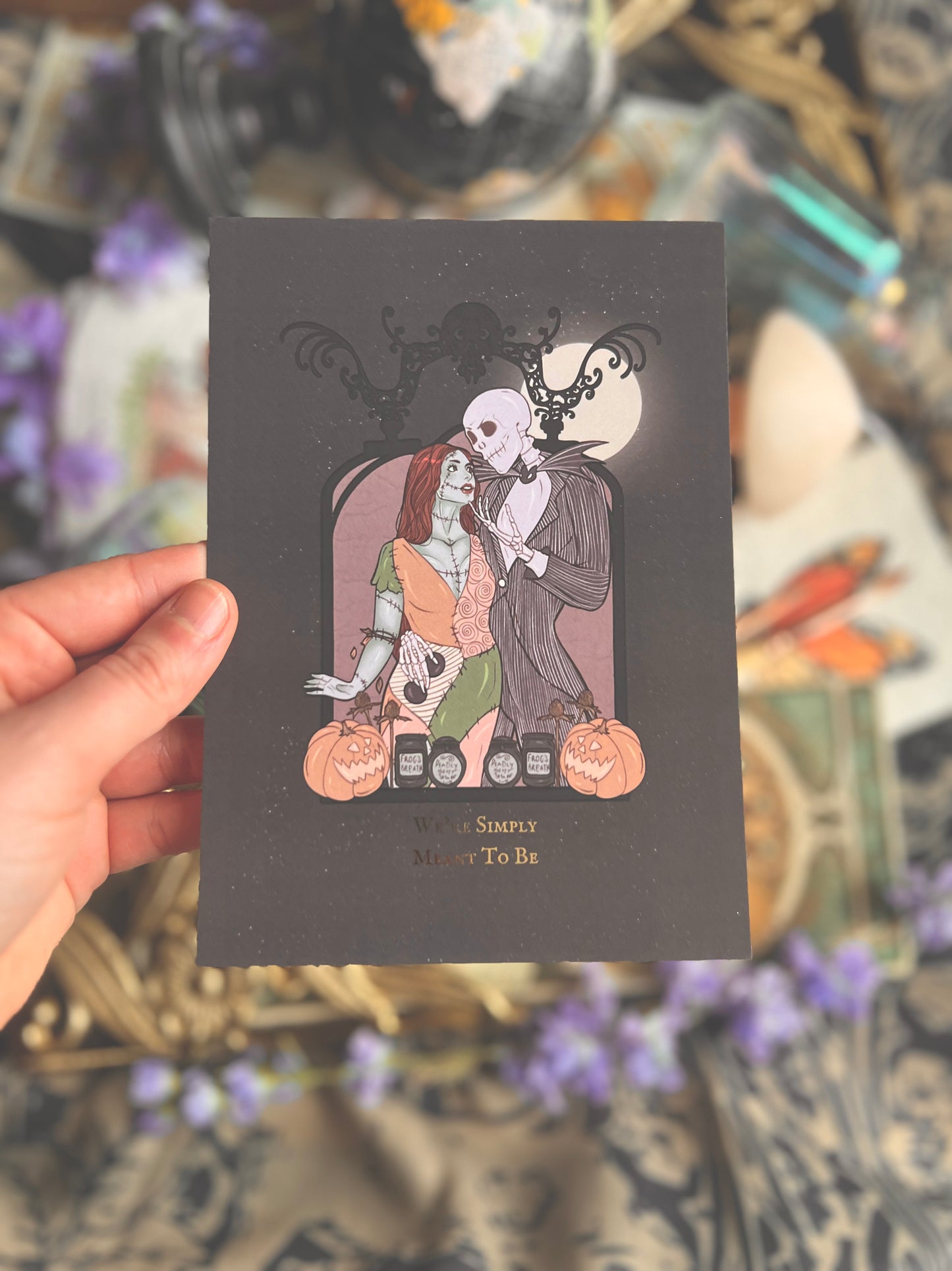 Spooky Couple Prints (Purple & White)