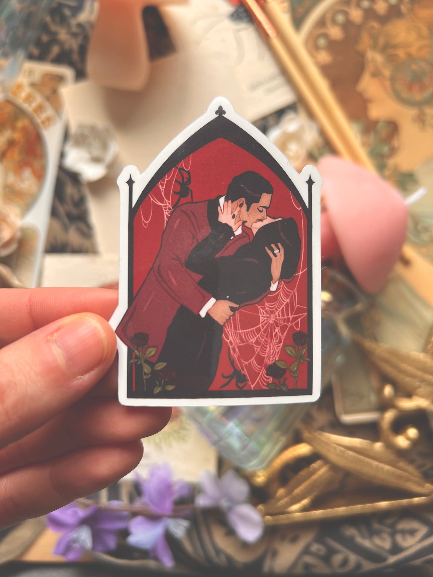 Spooky Couple Stickers (Red & Black)