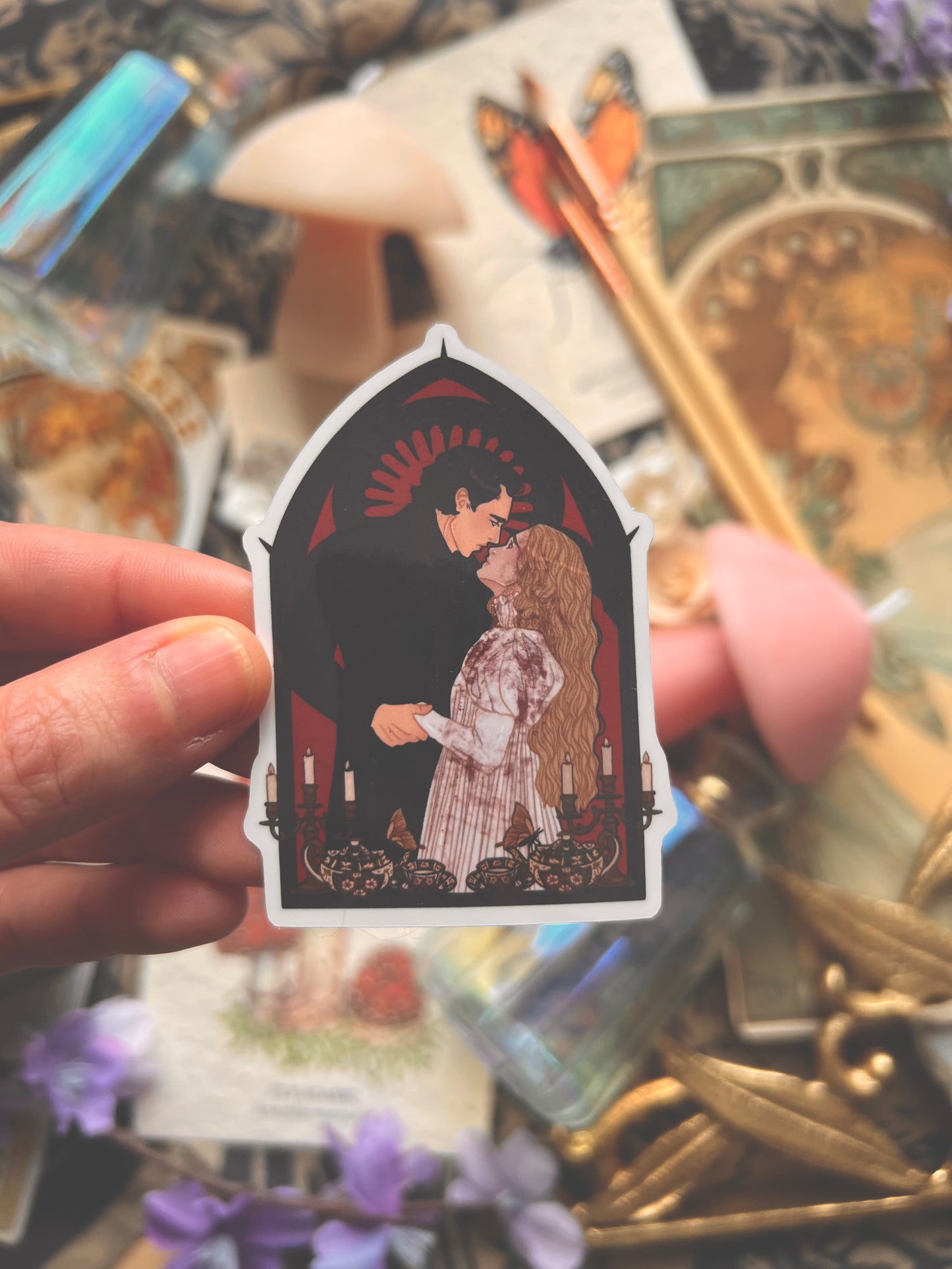 Spooky Couple Stickers (Red & Black)