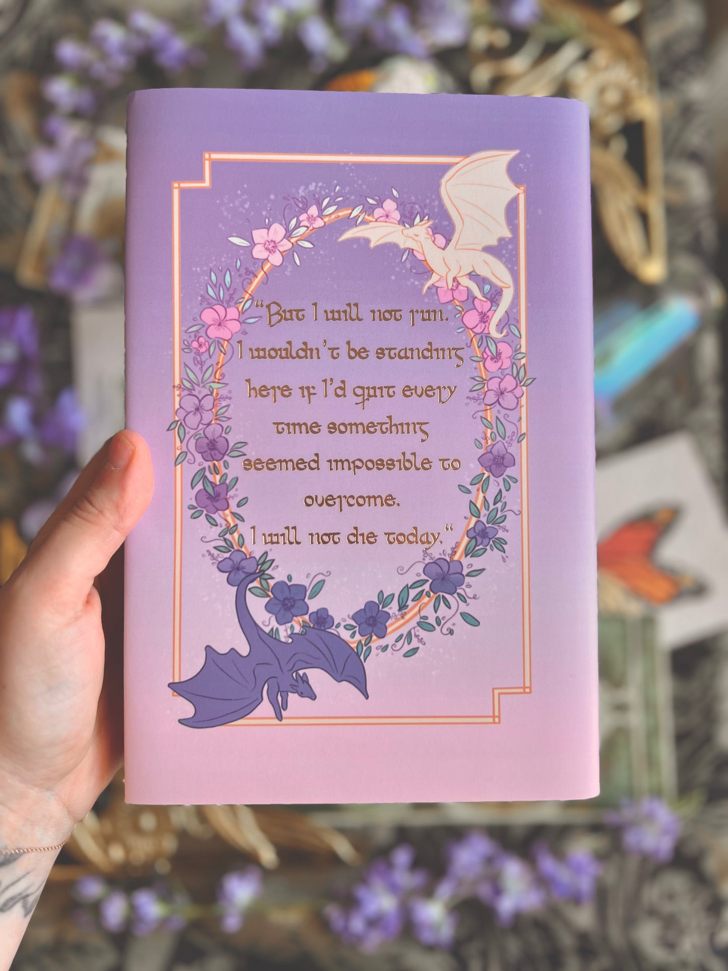 Fourth Wing Rose Gold Foil Dust Jacket