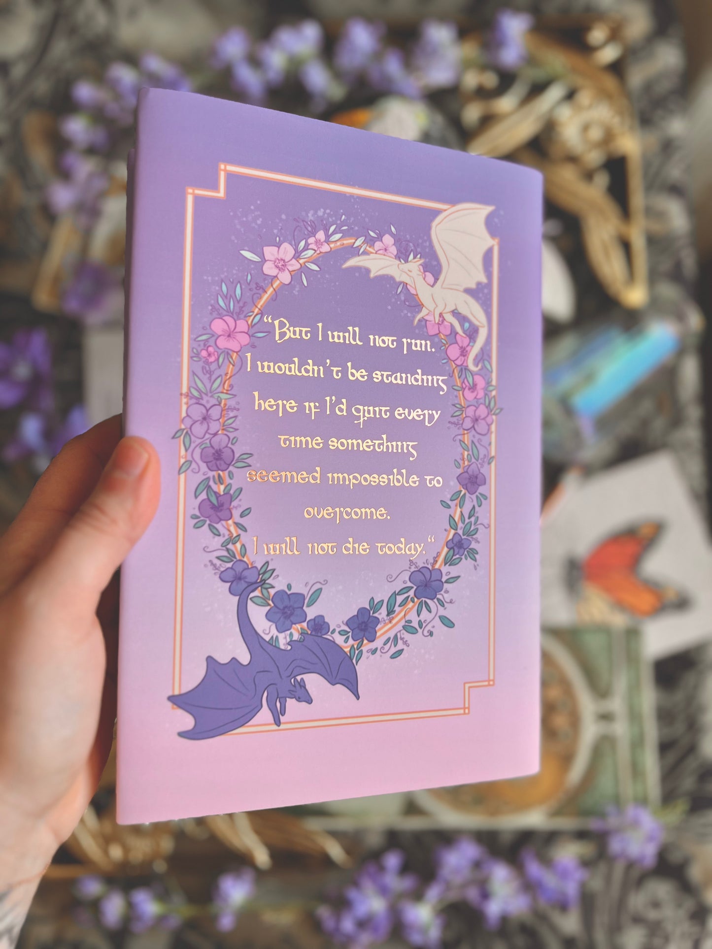 Fourth Wing Rose Gold Foil Dust Jacket