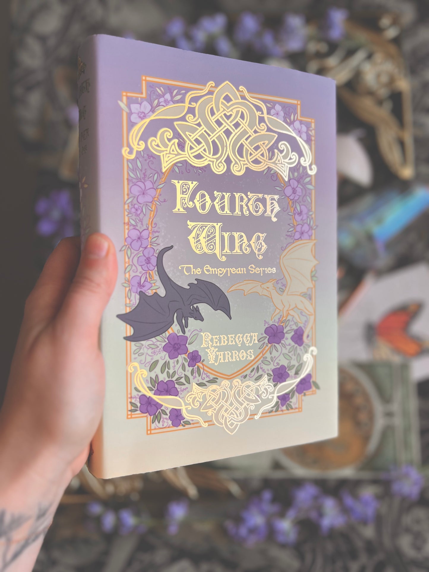 Fourth Wing Gold Foil Dust Jacket