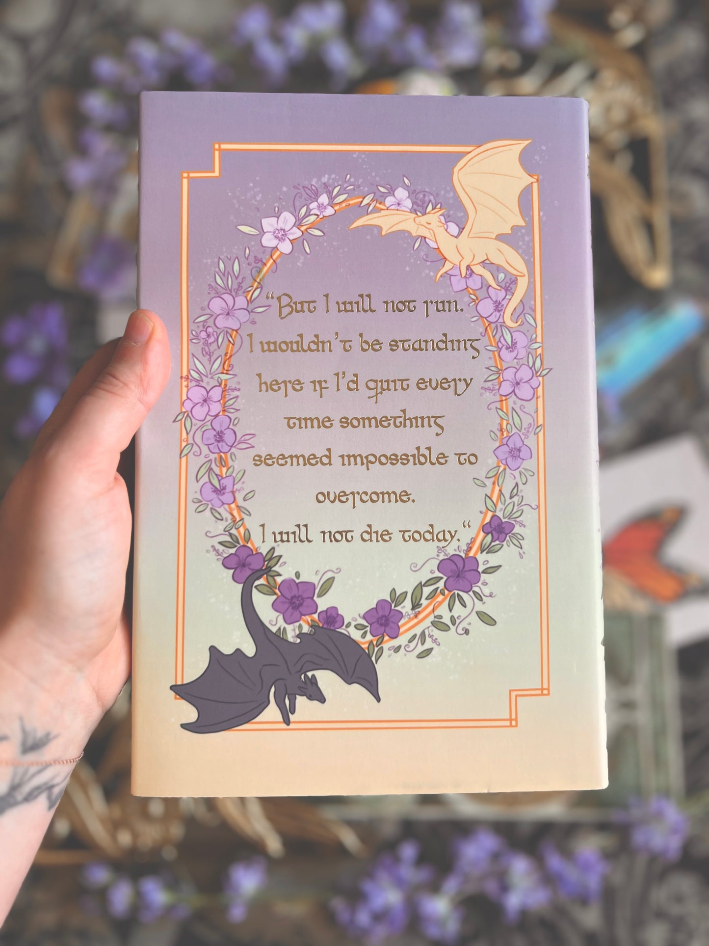 Fourth Wing Gold Foil Dust Jacket