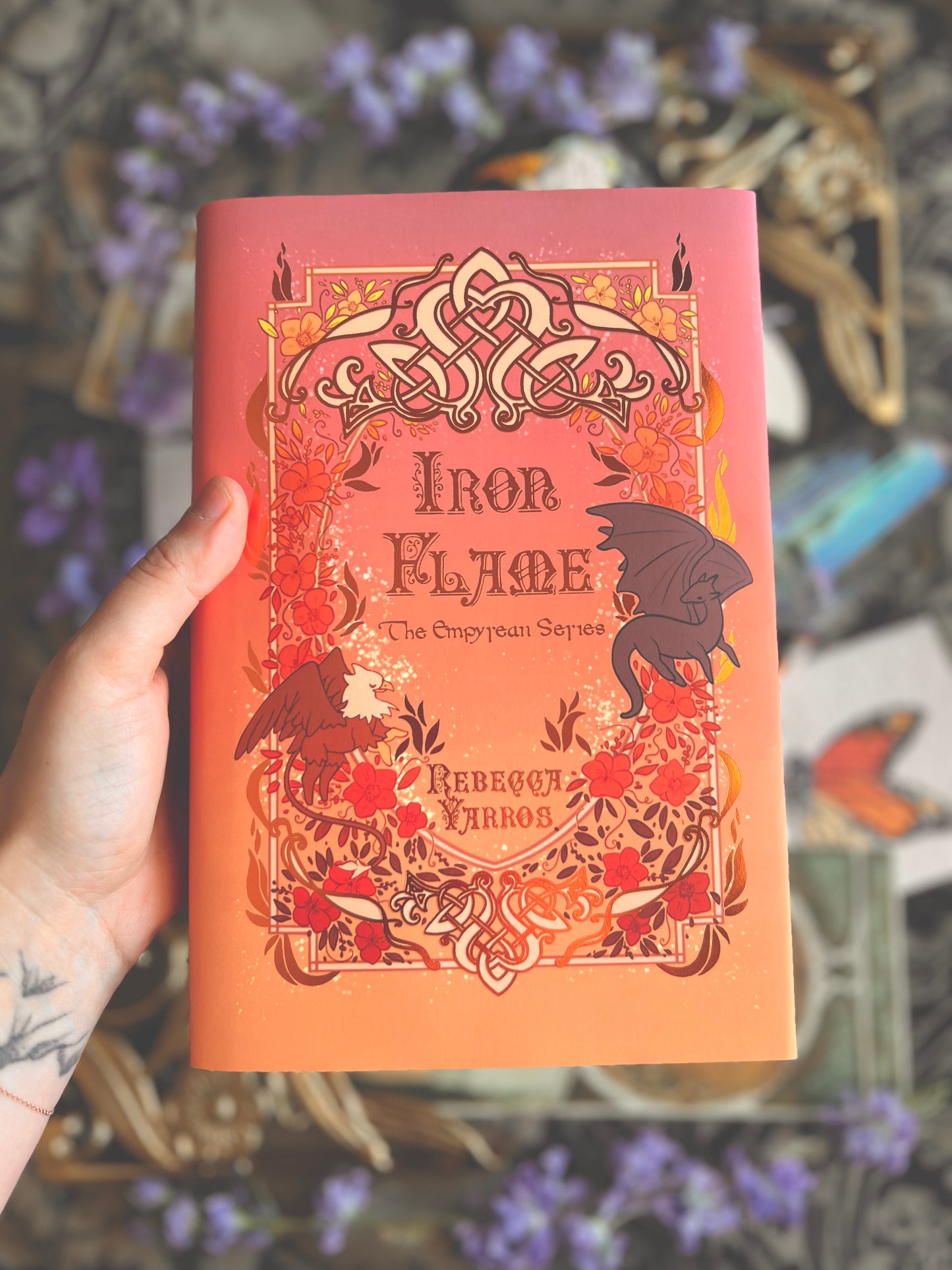 Iron Flame Orange Foil Dust Jacket