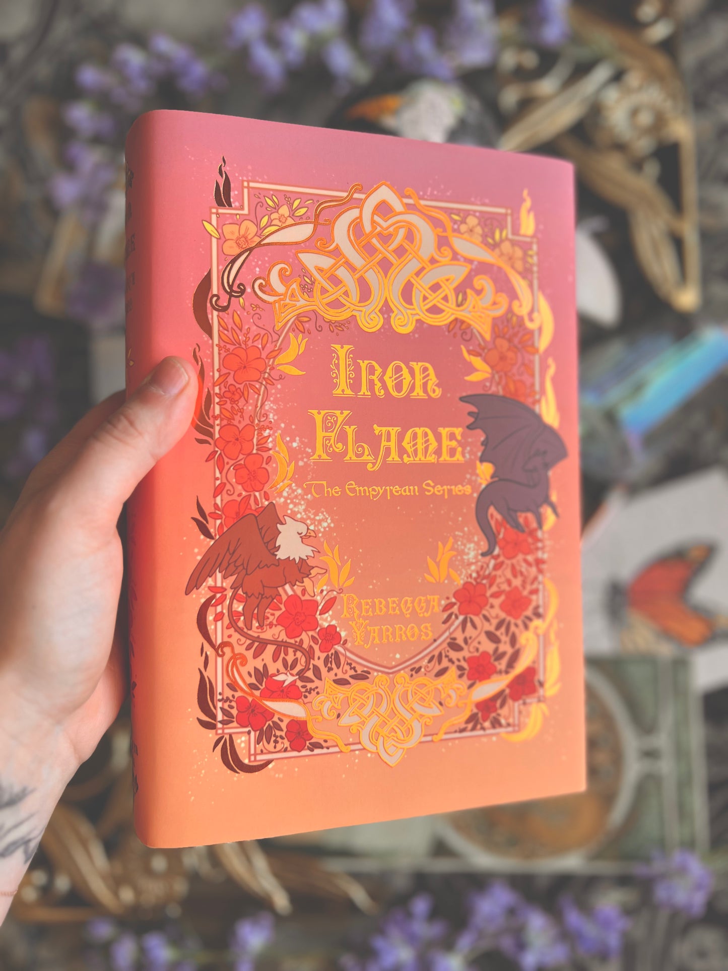 Iron Flame Orange Foil Dust Jacket