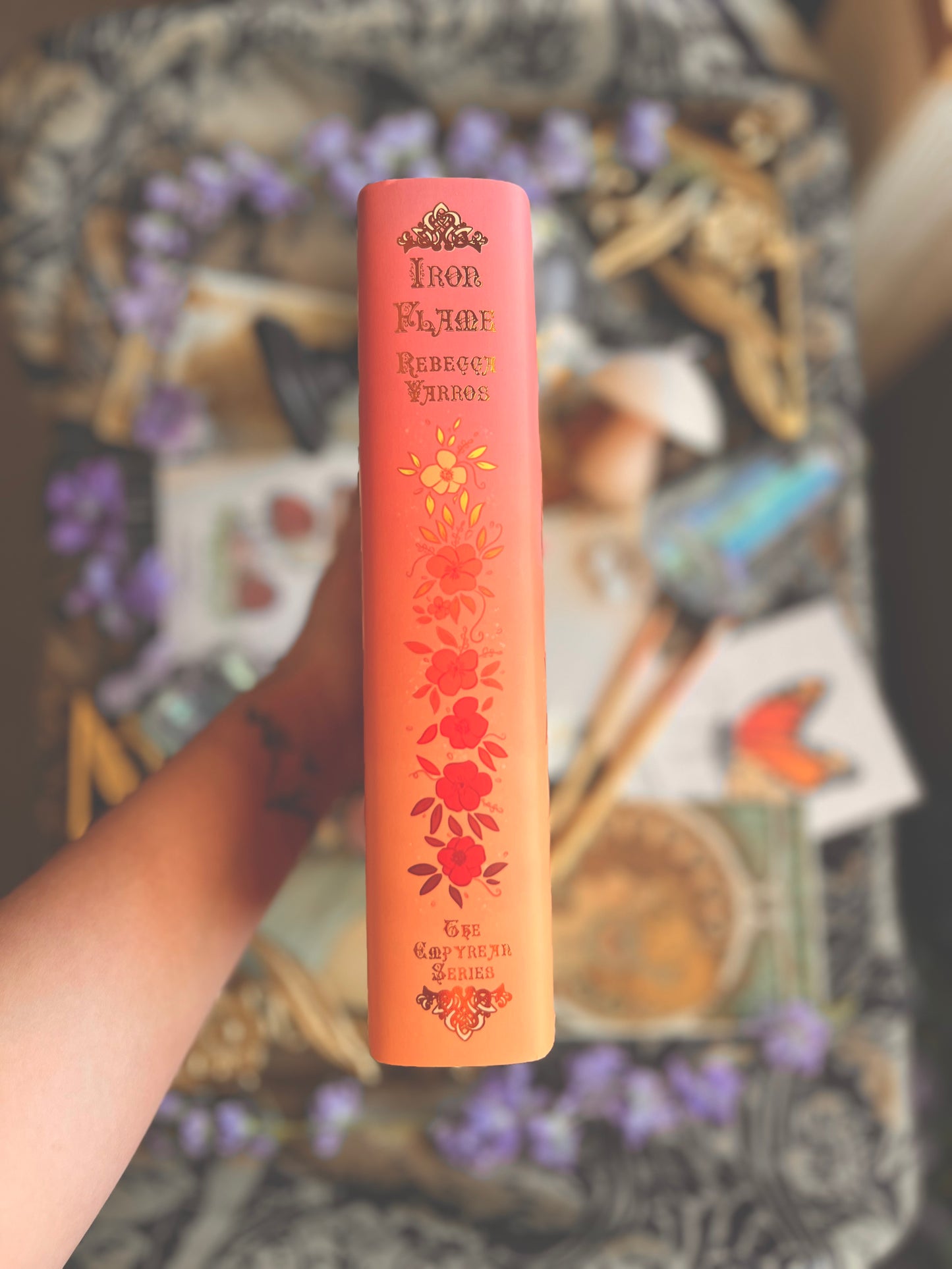 Iron Flame Orange Foil Dust Jacket