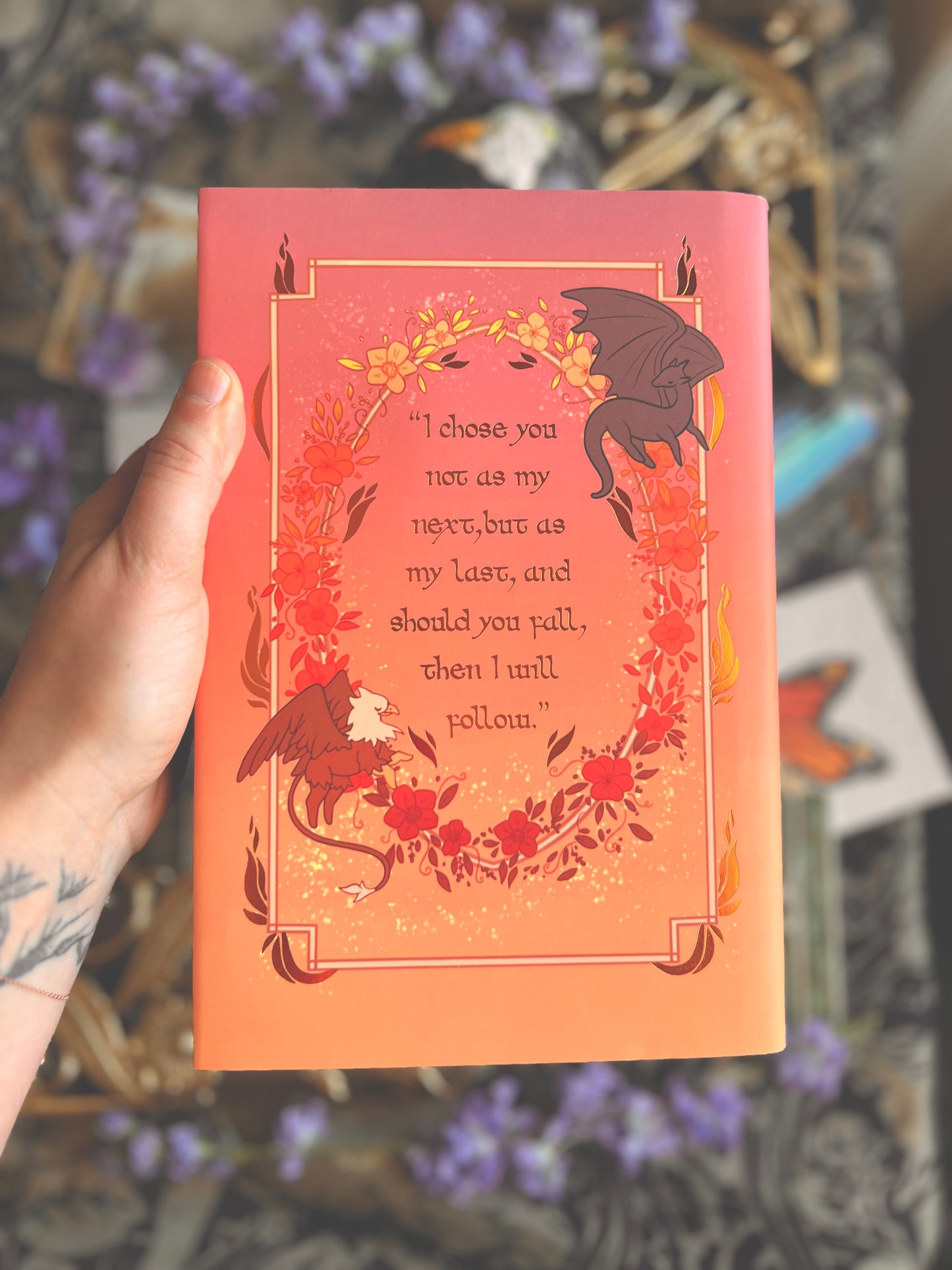 Iron Flame Orange Foil Dust Jacket