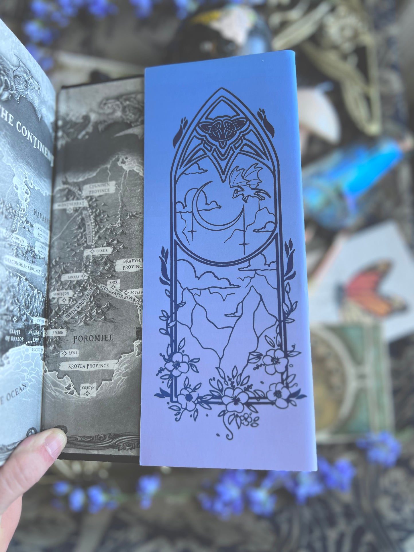 Iron Flame Blue Foil Dust Jacket