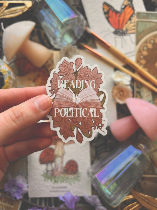 Reading is Political Sticker