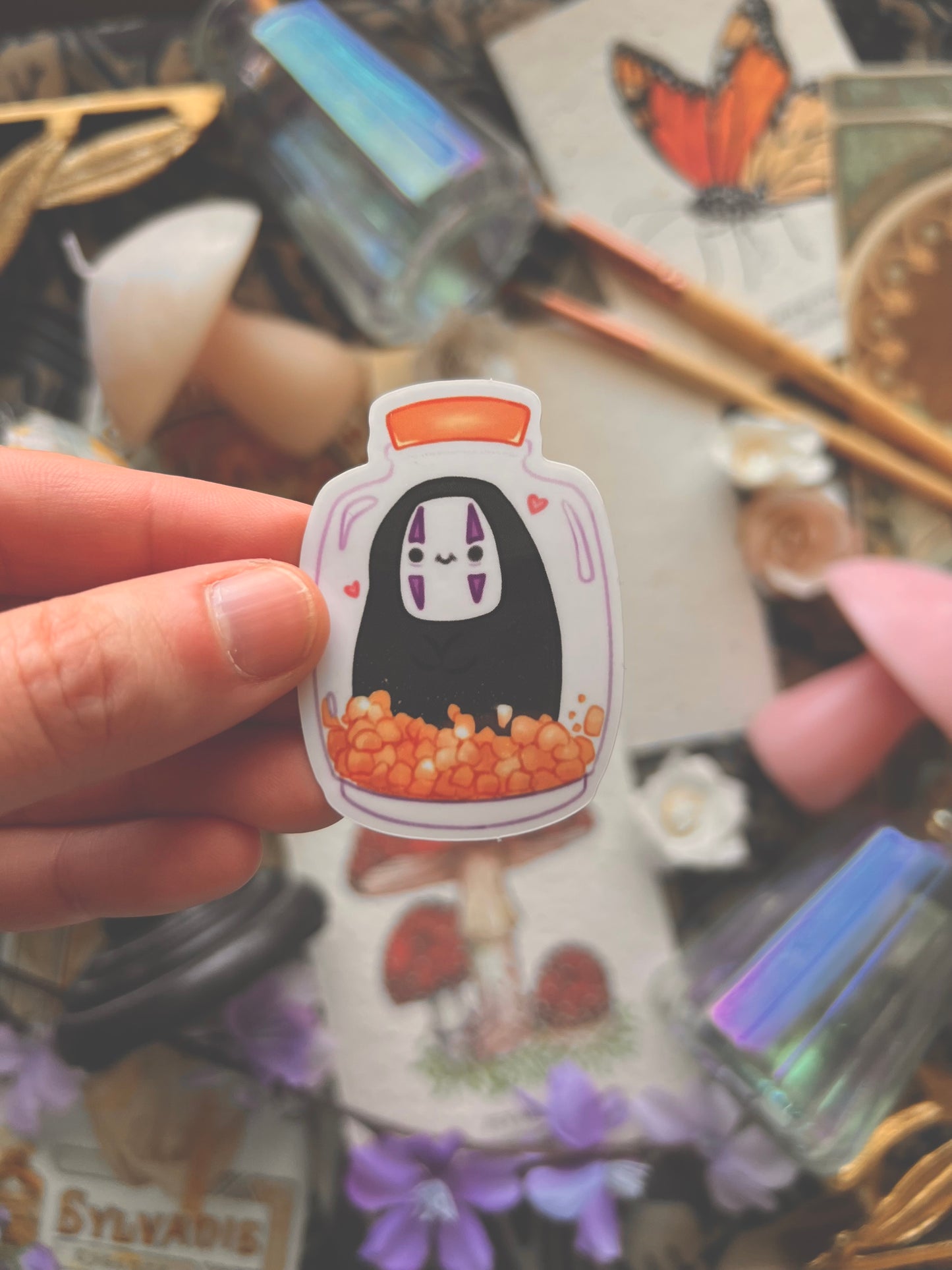 Chibi Calcifer and No Face Stickers