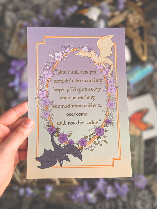 Fourth Wing Gold Foil Prints