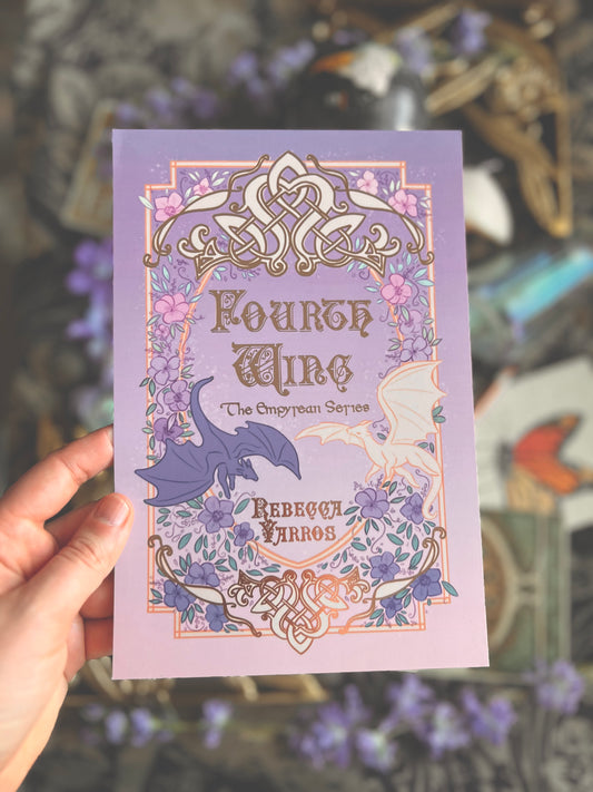 Fourth Wing Rose Gold Foil Prints