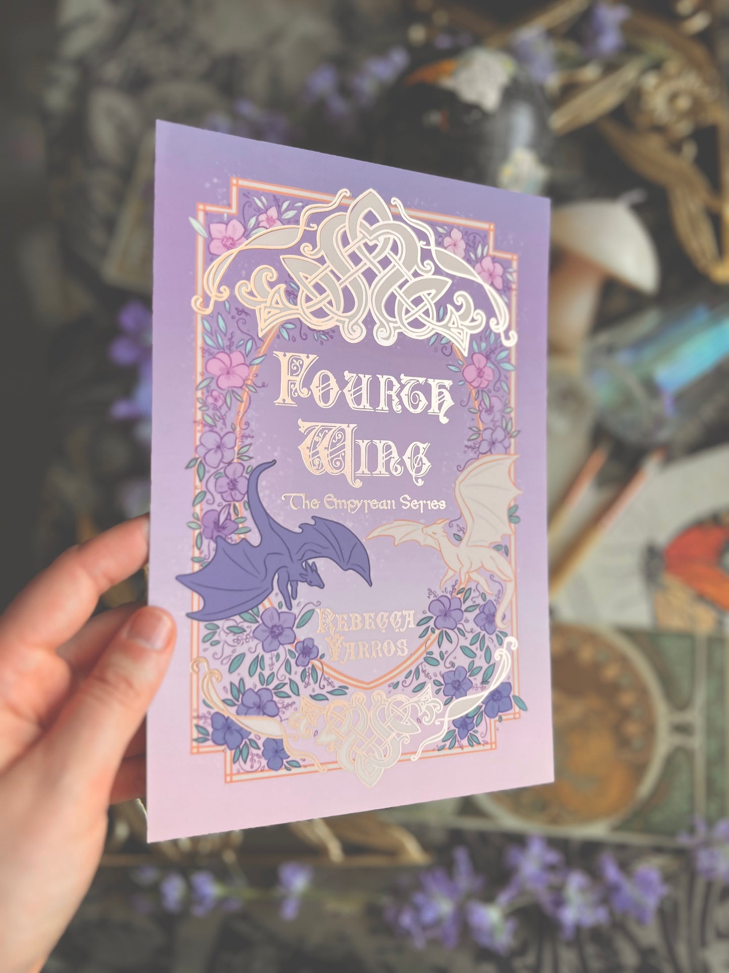 Fourth Wing Rose Gold Foil Prints