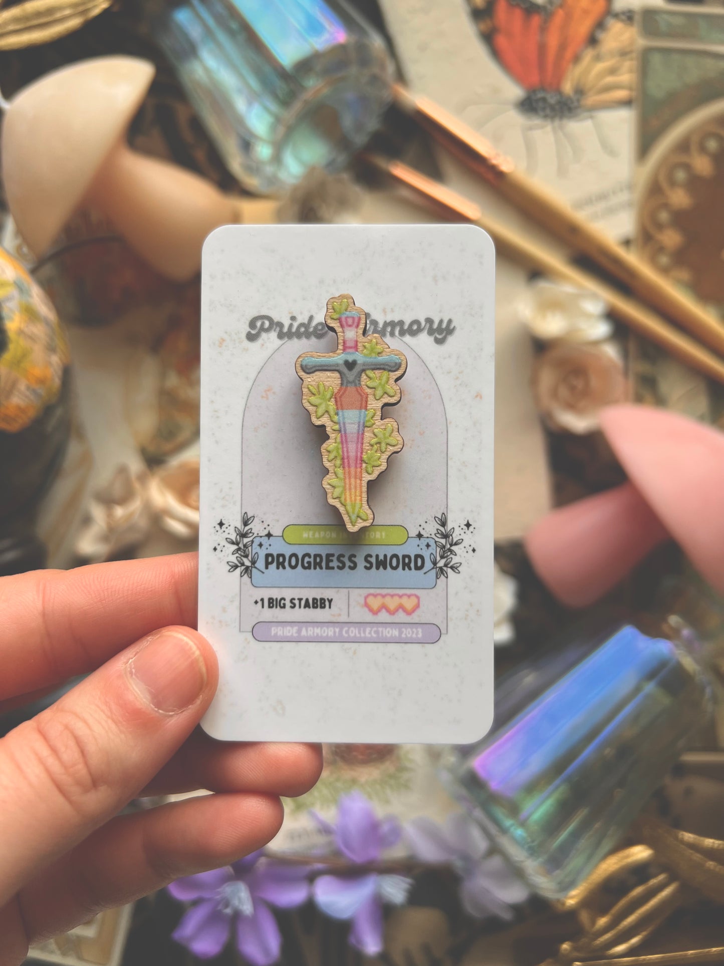 Pride Armory Wooden Pins