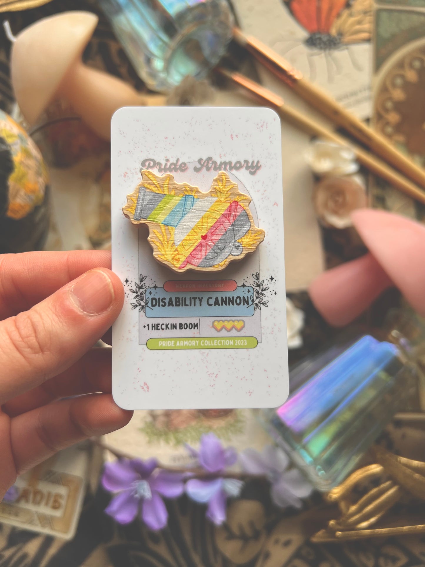 Pride Armory Wooden Pins