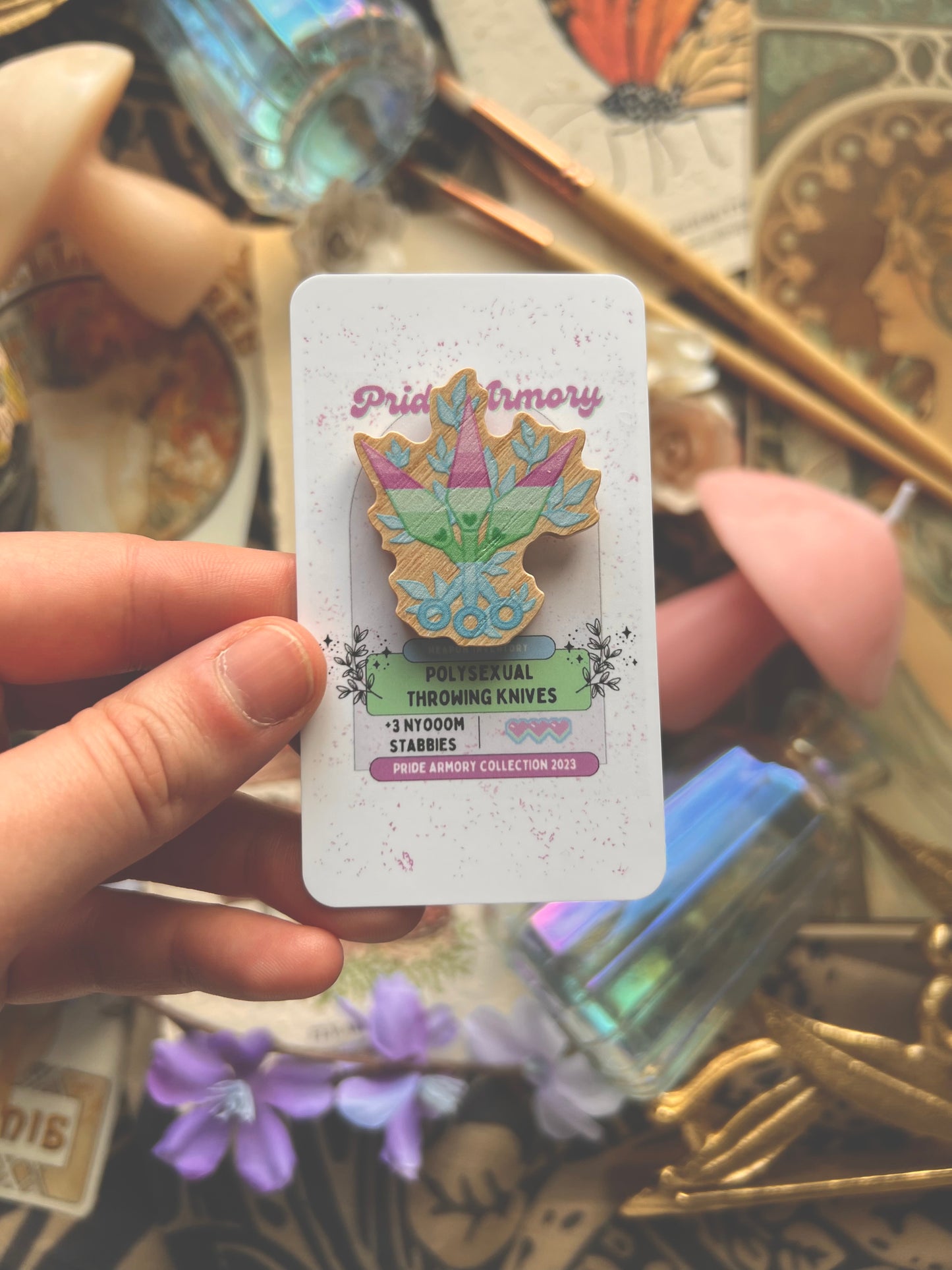 Pride Armory Wooden Pins