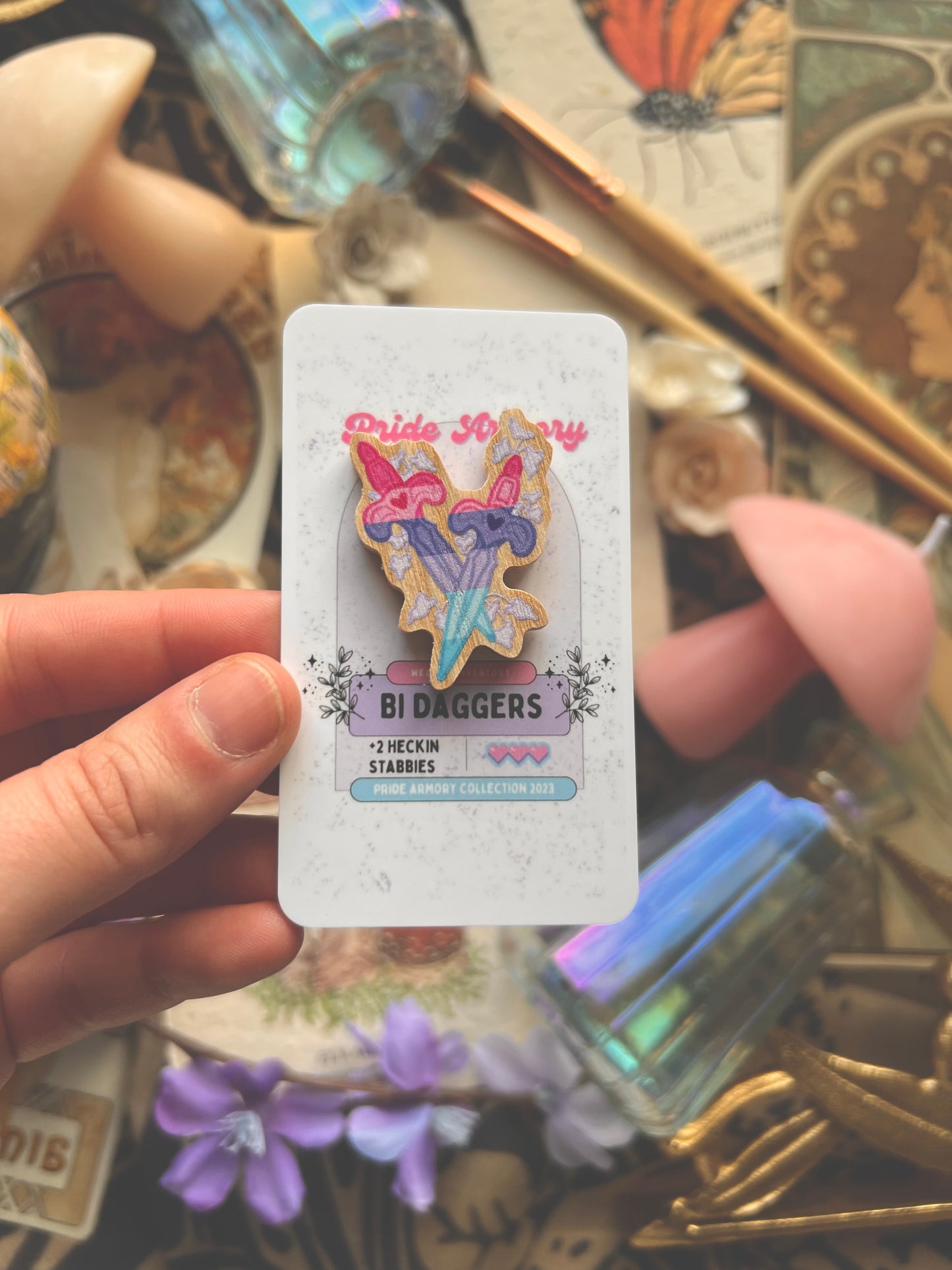 Pride Armory Wooden Pins