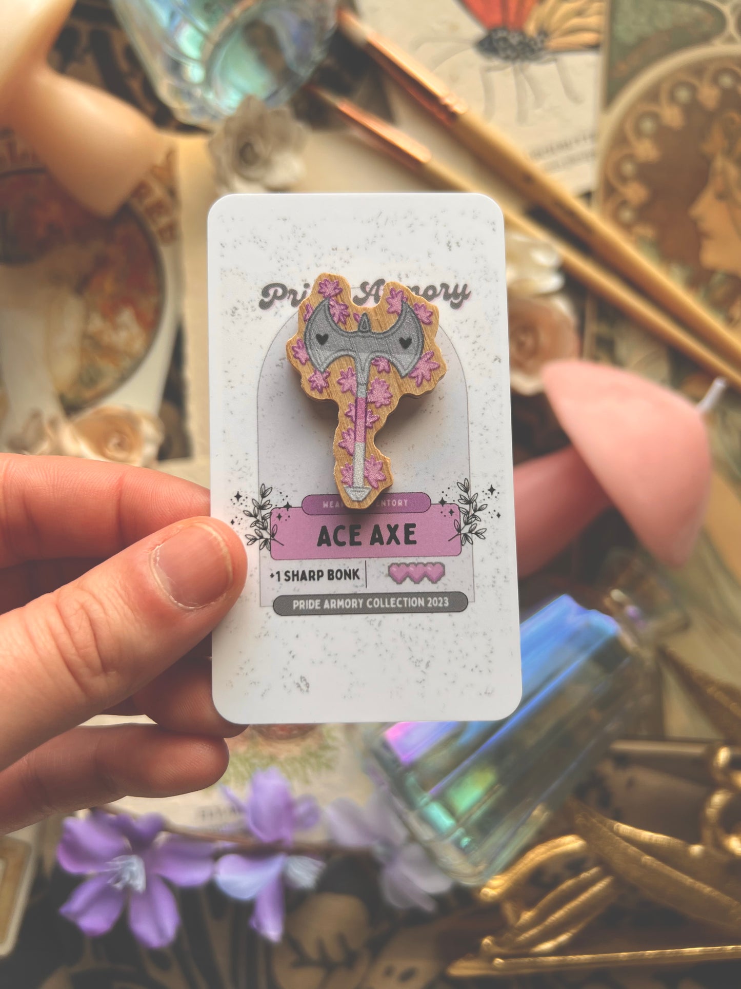 Pride Armory Wooden Pins