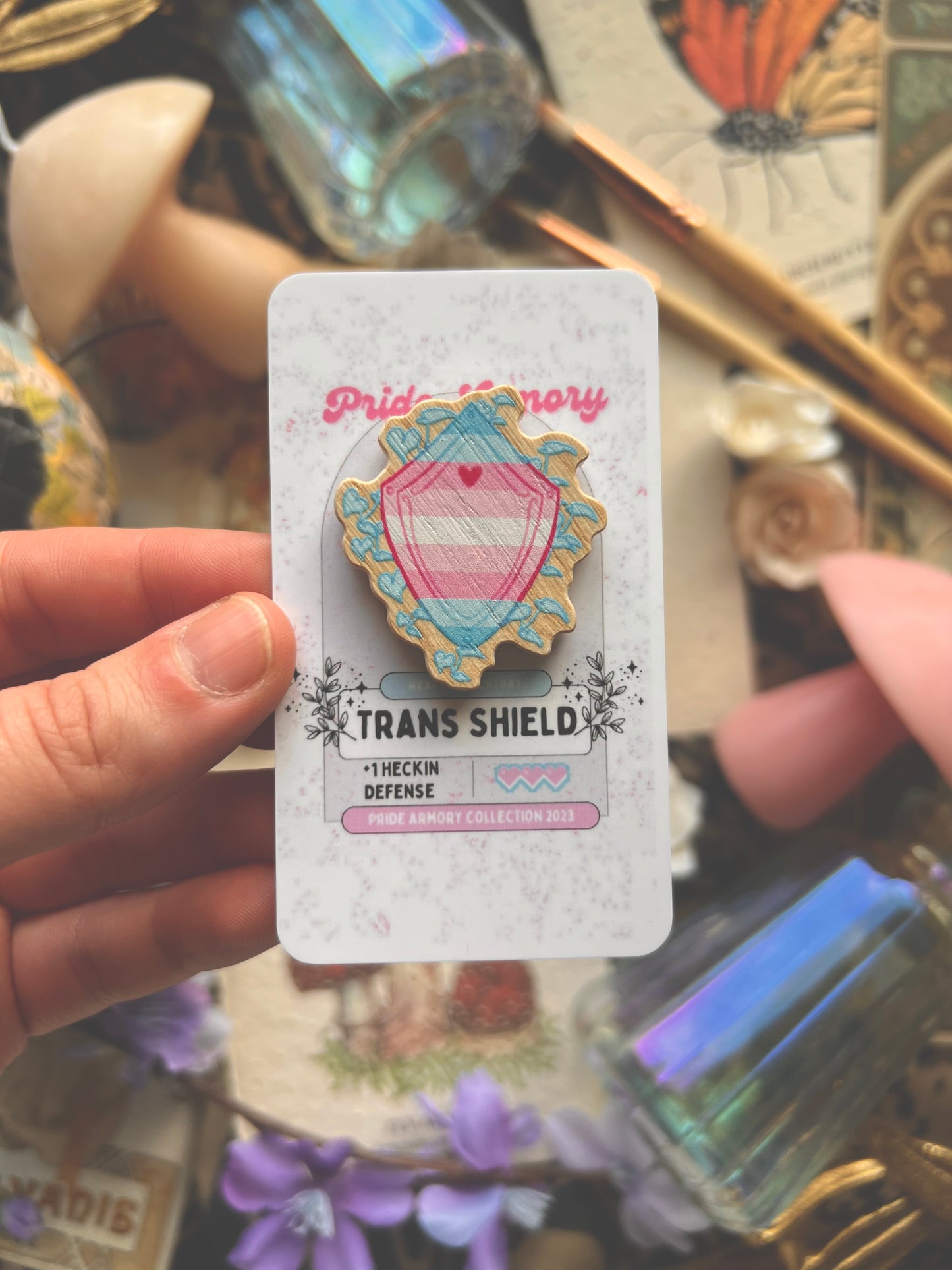 Pride Armory Wooden Pins