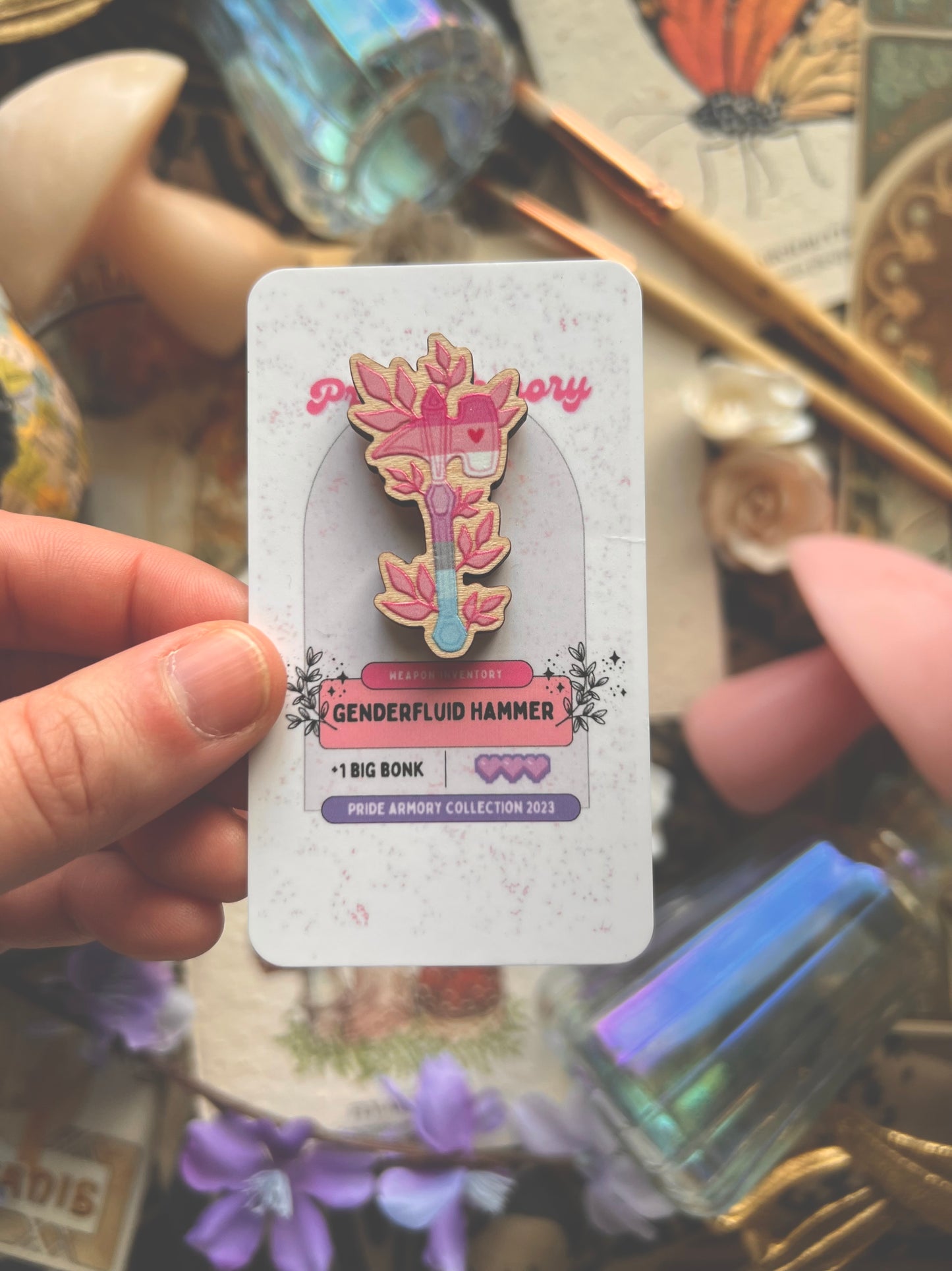 Pride Armory Wooden Pins