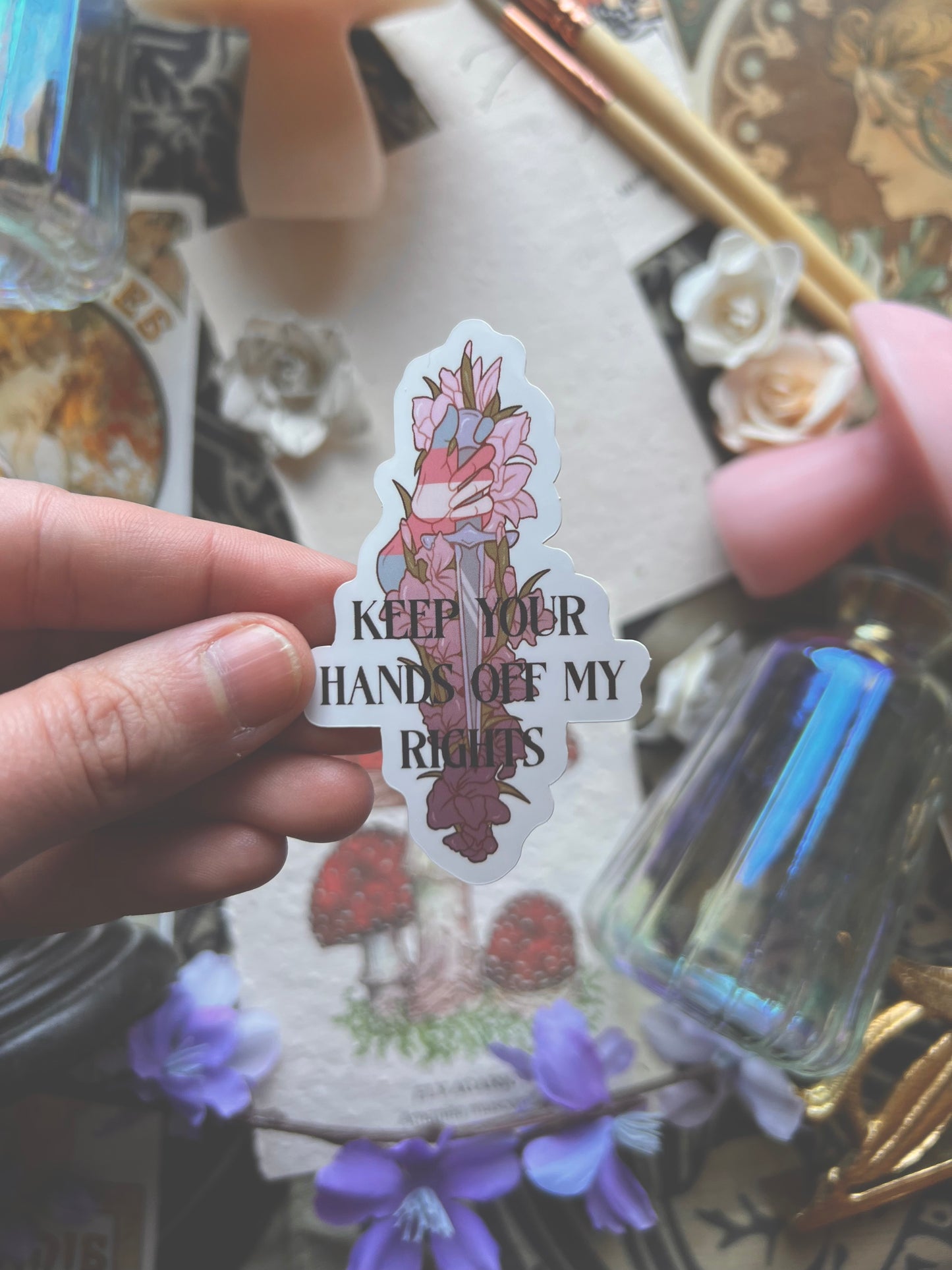 Keep Your Hands Off My Rights Sticker