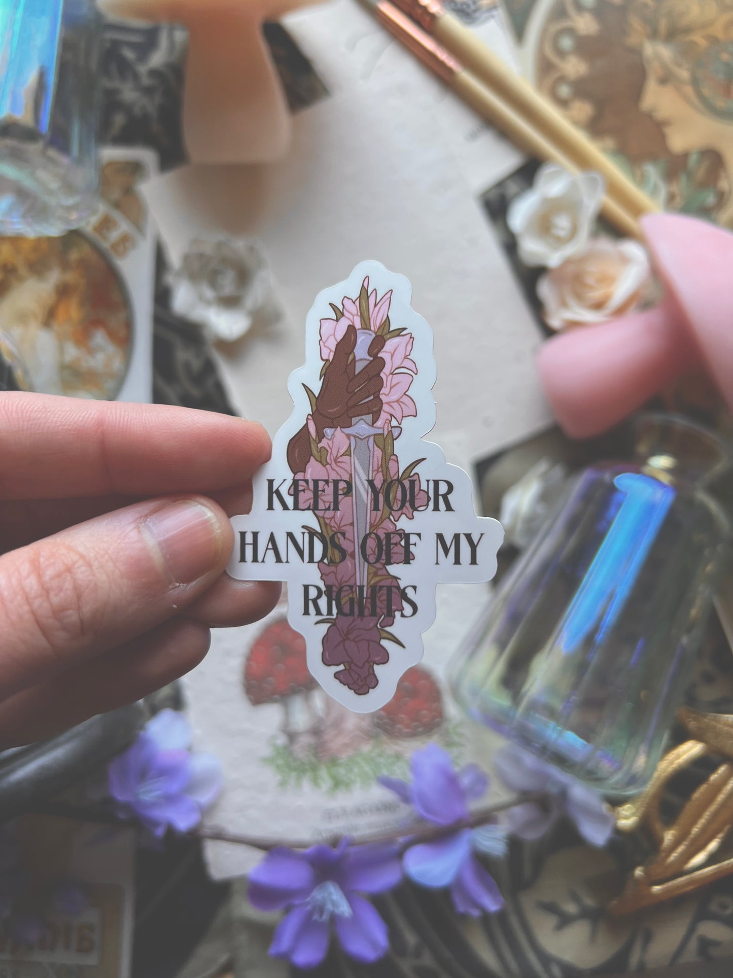Keep Your Hands Off My Rights Sticker