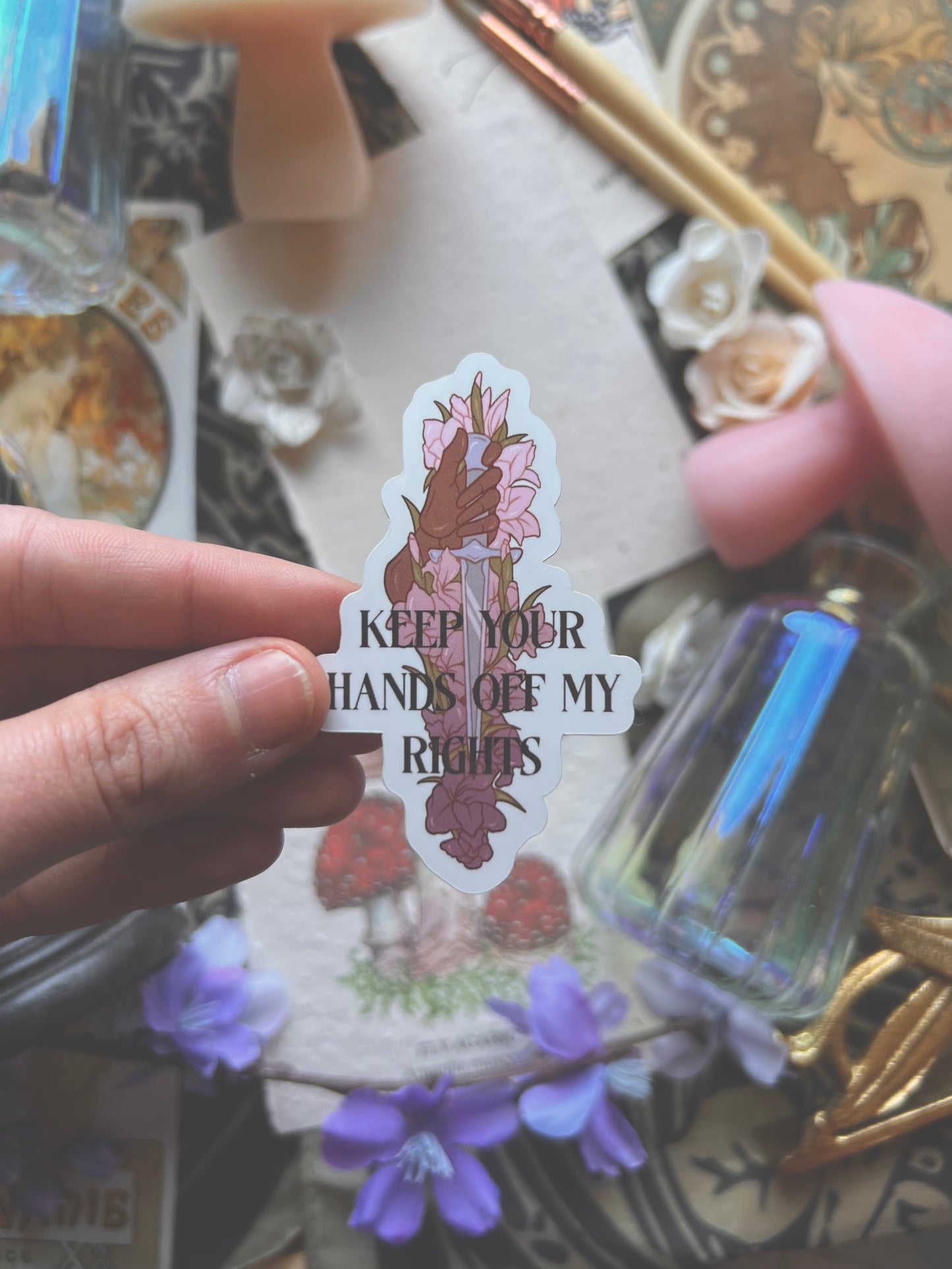 Keep Your Hands Off My Rights Sticker