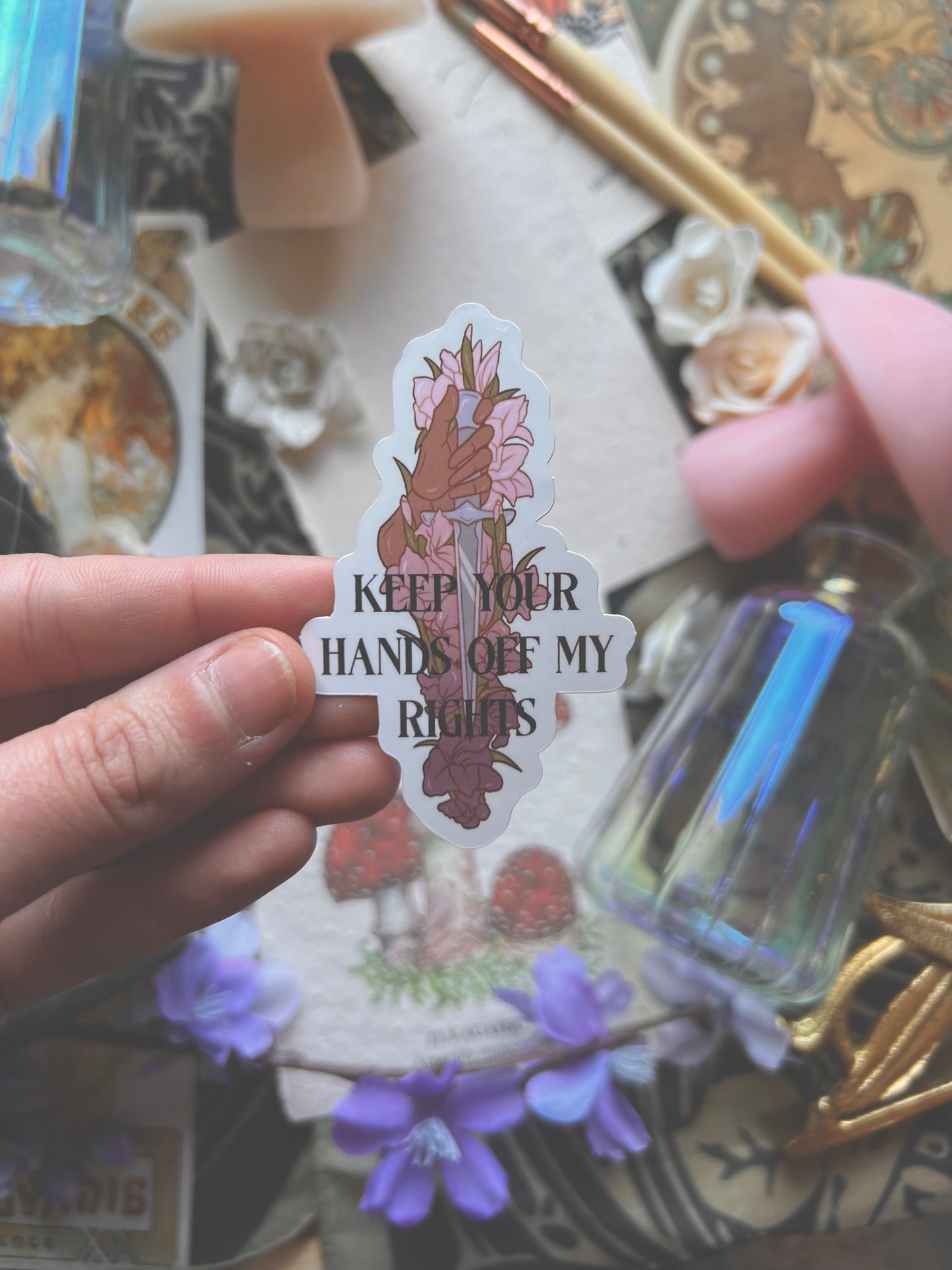 Keep Your Hands Off My Rights Sticker