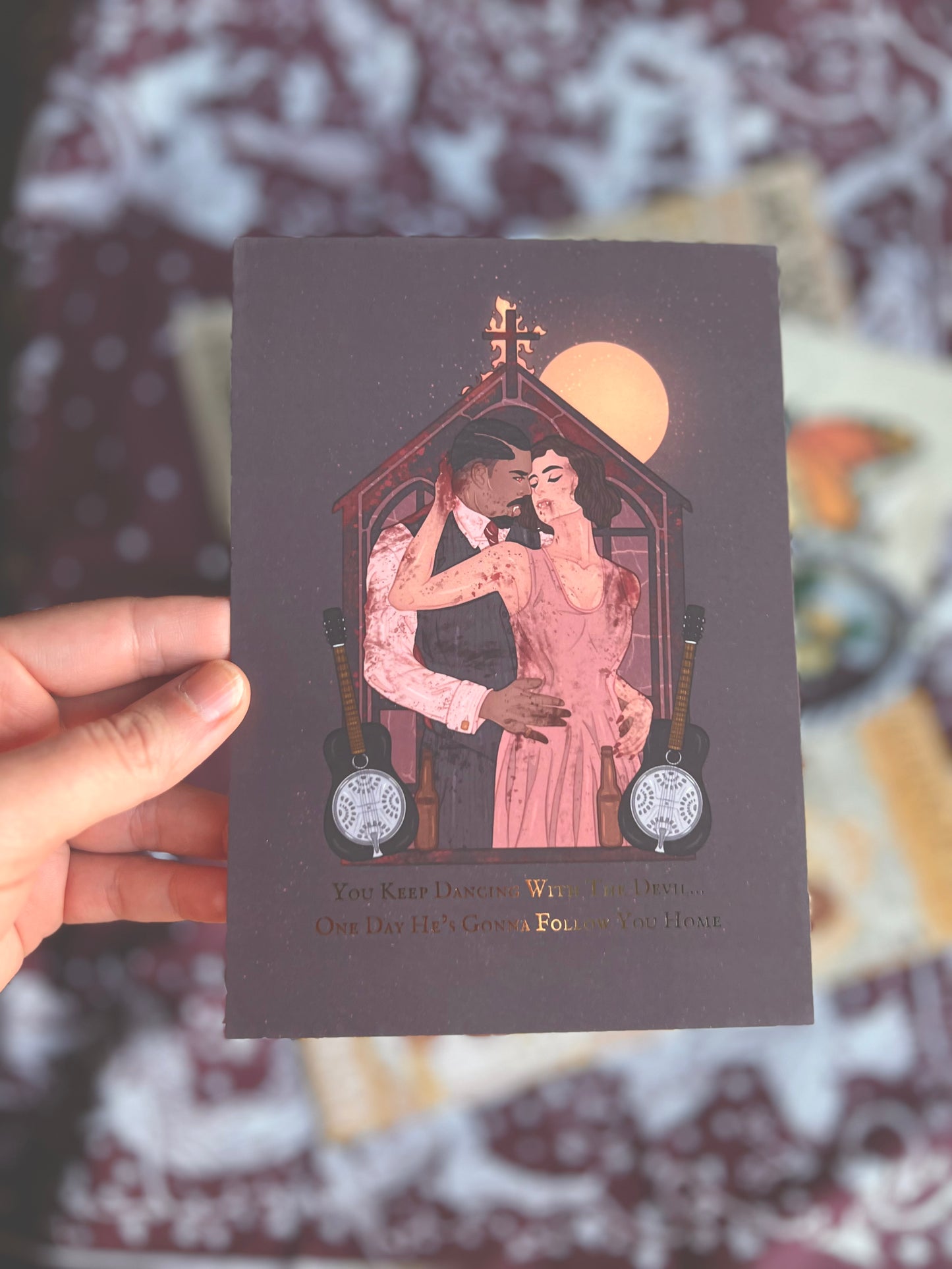 Spooky Couple Prints (Purple & White)