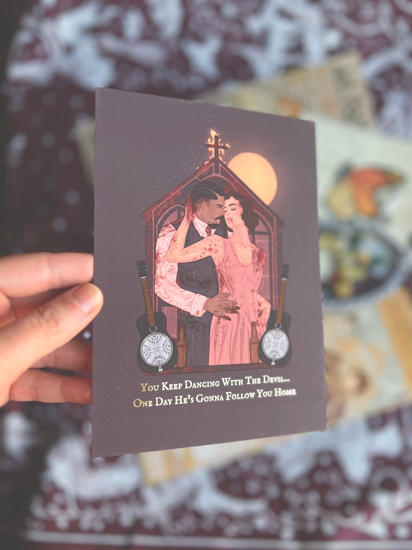 Spooky Couple Prints (Purple & White)